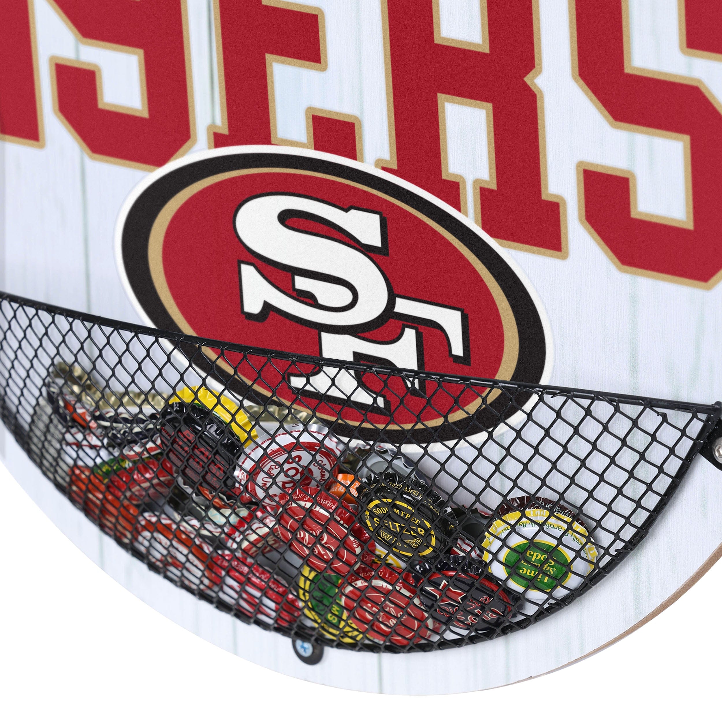 San Francisco 49ers NFL Bottle Opener Cap Catcher Wall Sign - Image 4