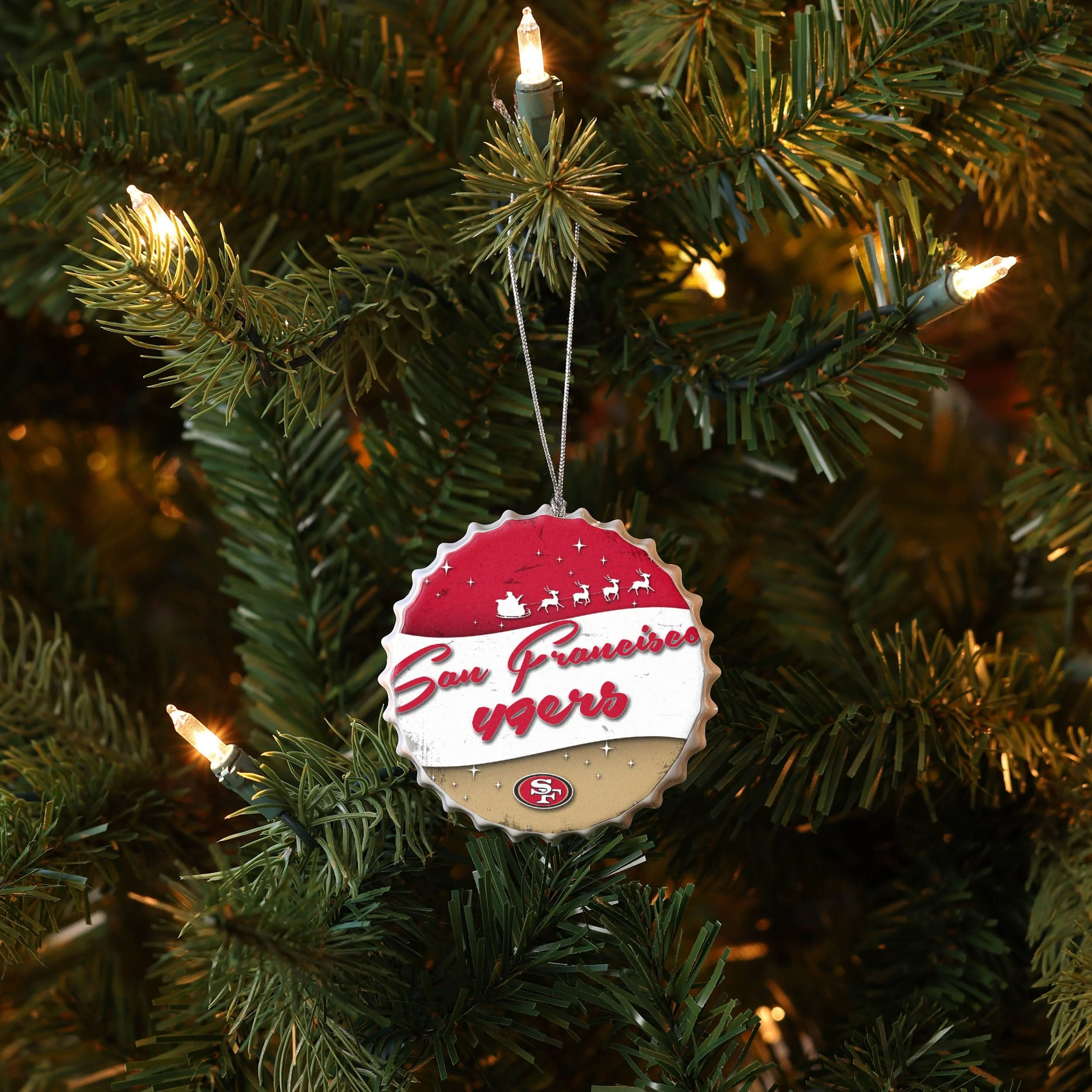 San Francisco 49ers NFL Bottlecap Sign Ornament - Image 3