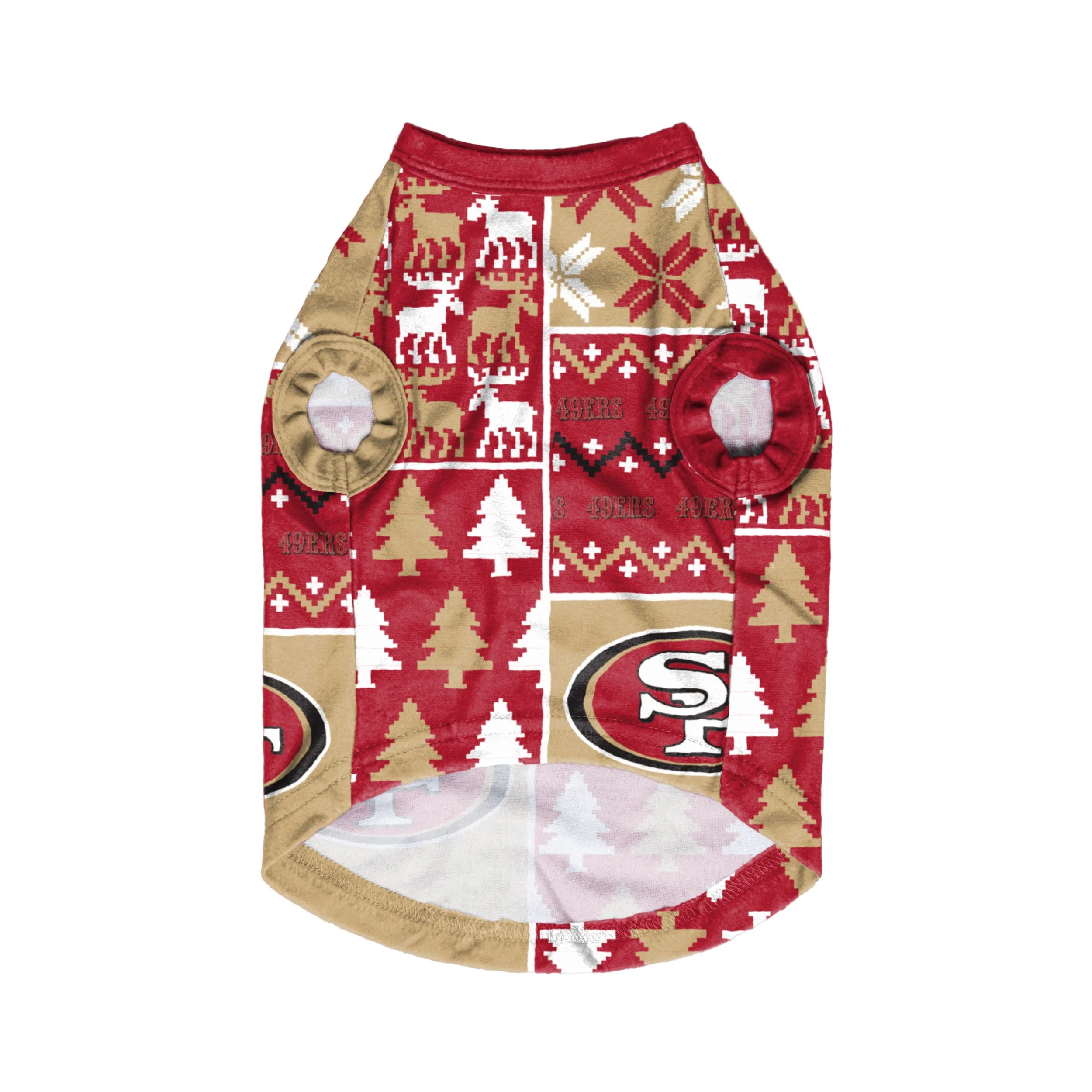 San Francisco 49Ers NFL Busy Block Dog Sweater - Image 3