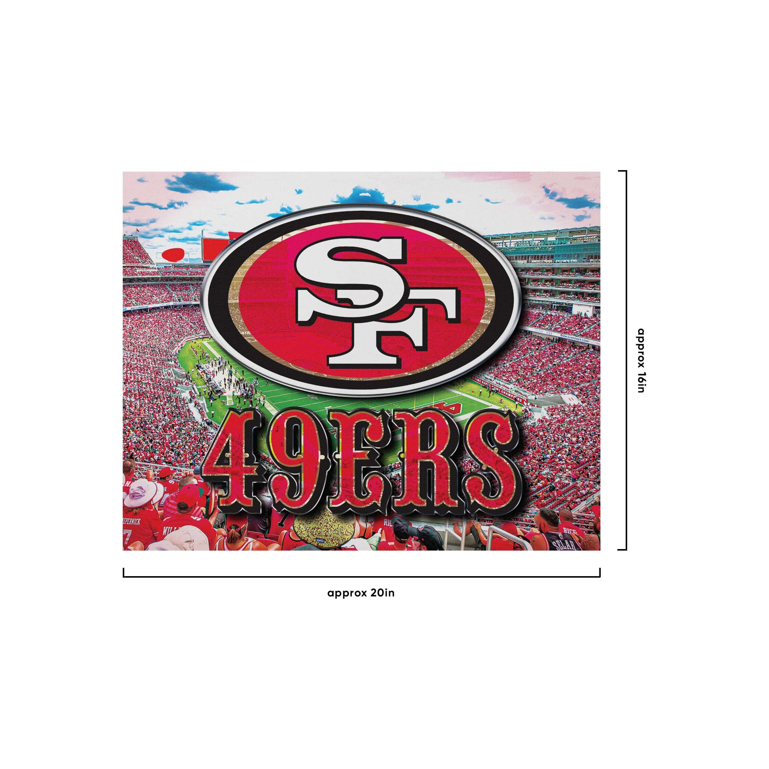 San Francisco 49Ers NFL Canvas Wall Sign - Image 4