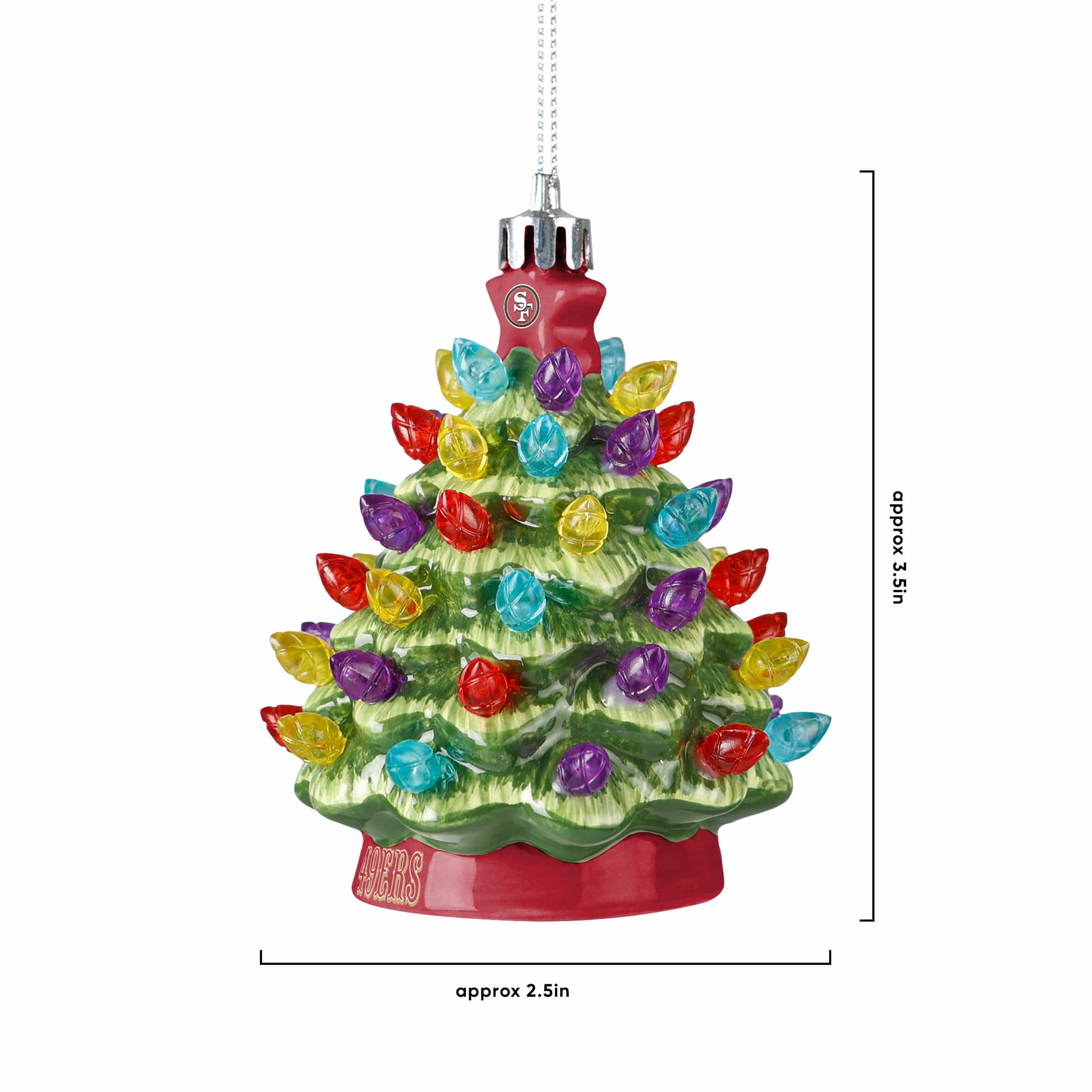 San Francisco 49ers NFL Ceramic Tree Ornament - Image 3
