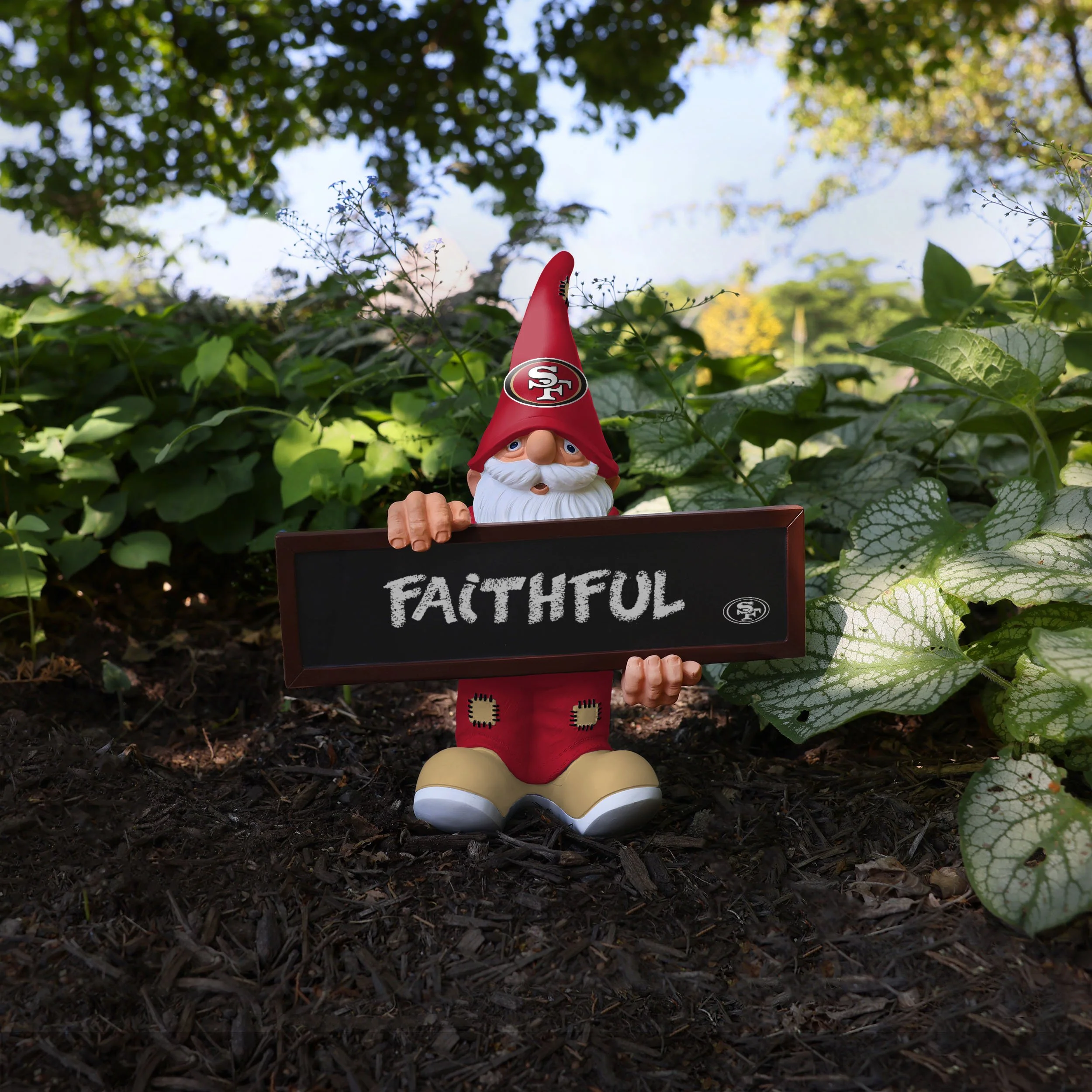 San Francisco 49ers NFL Chalkboard Sign Gnome - Image 5