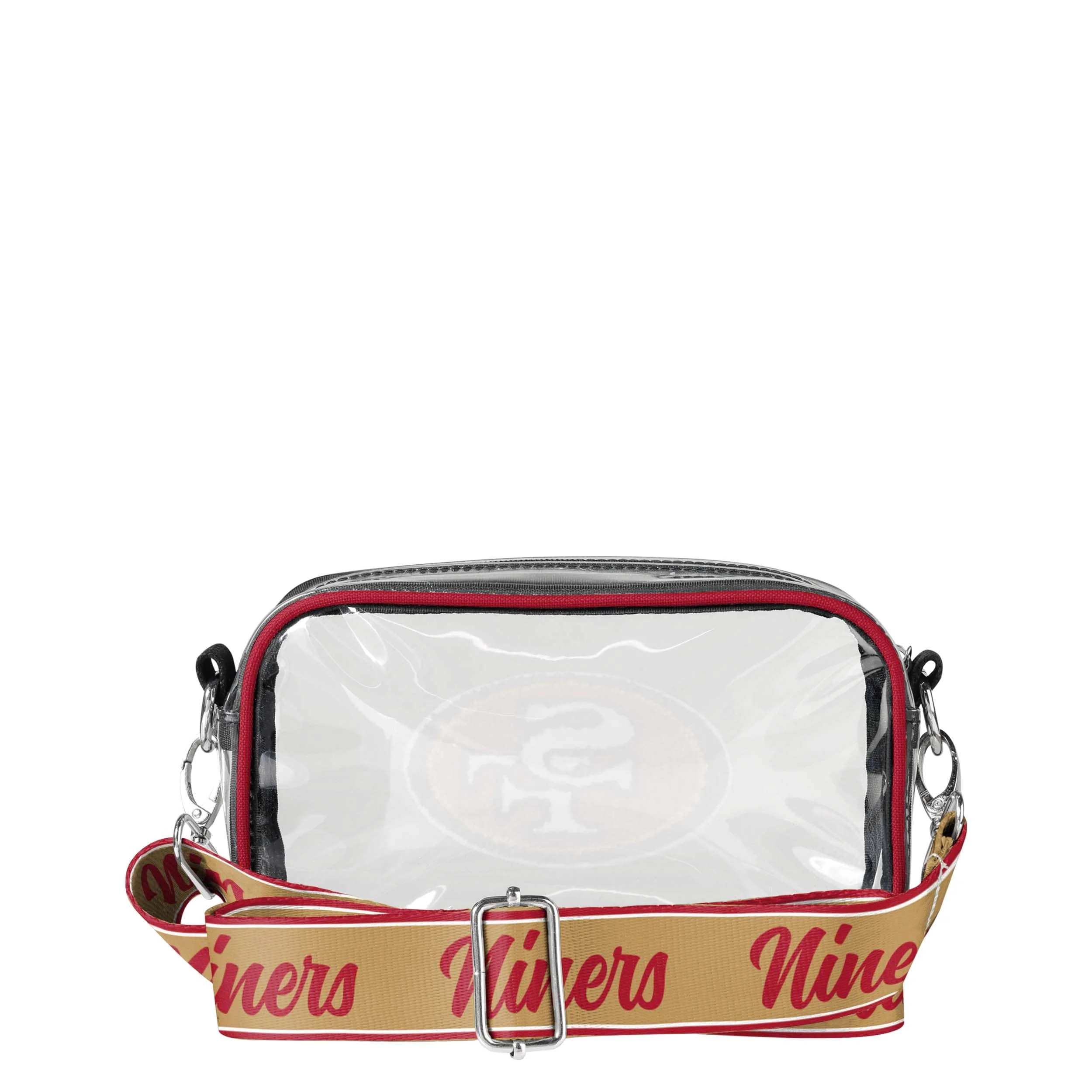 San Francisco 49ers NFL Chenille Logo Clear Crossbody Bag (PREORDER - SHIPS EARLY JUNE) - Image 5