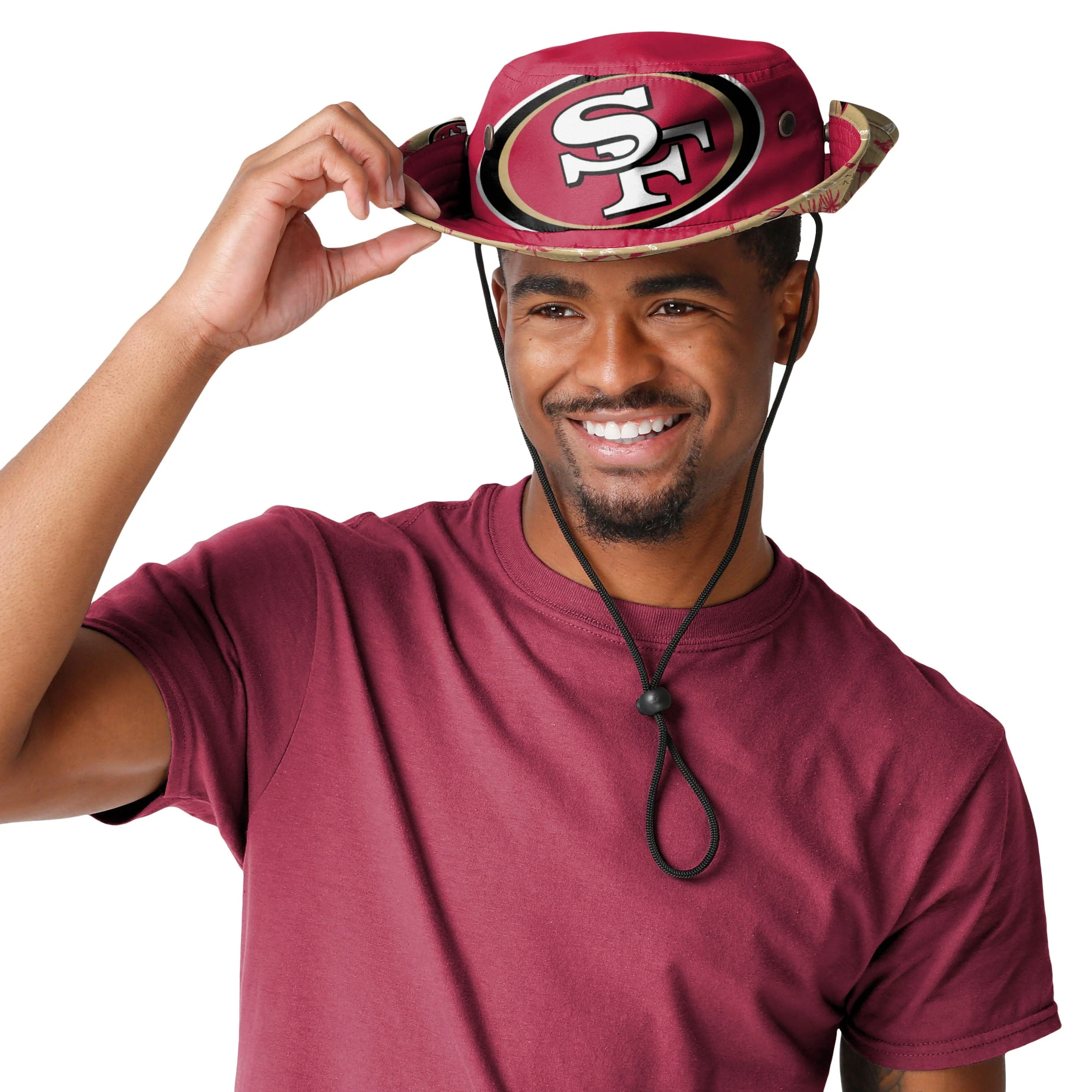 San Francisco 49ers NFL Cropped Big Logo Hybrid Boonie Hat - Image 3
