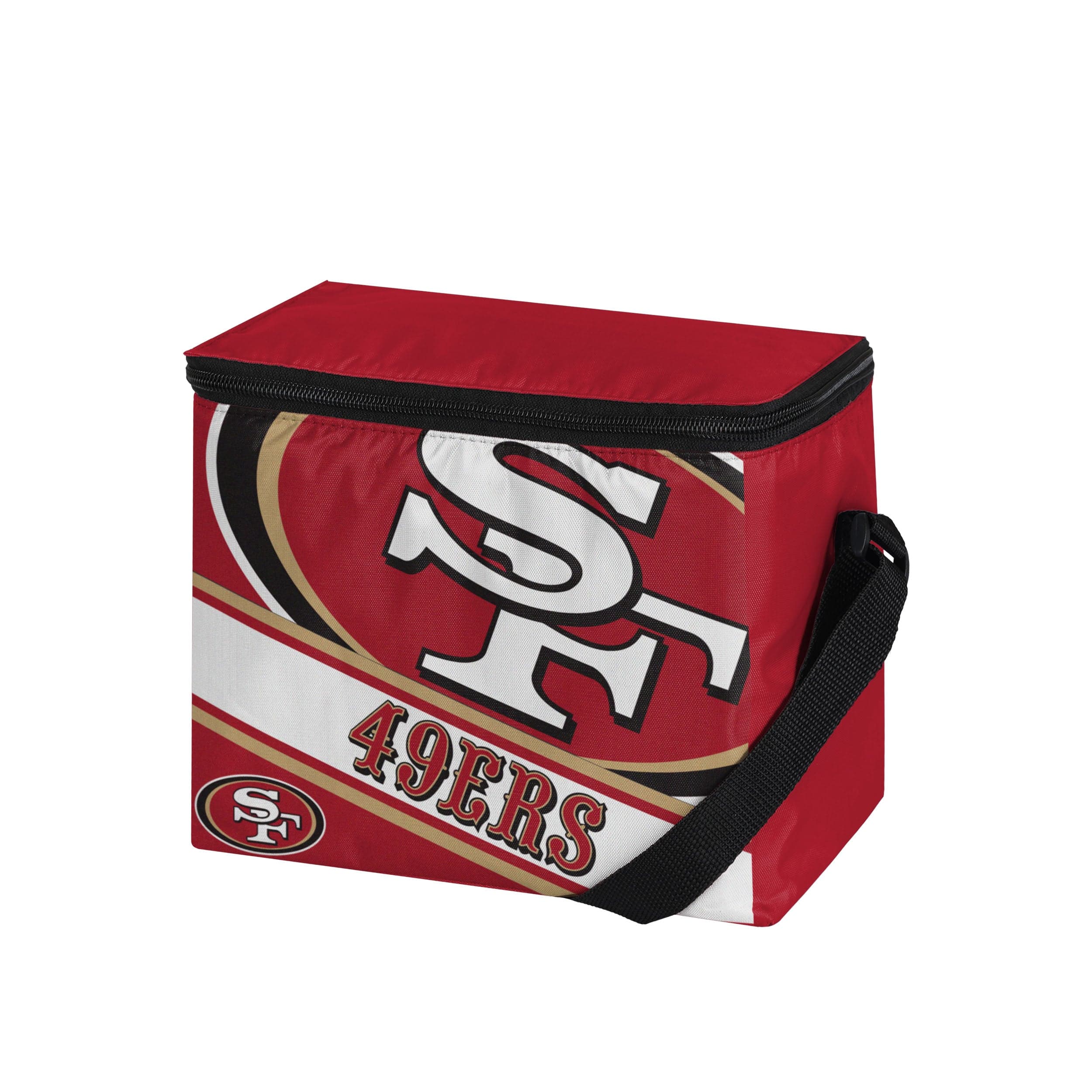 San Francisco 49ers NFL Exclusive Big Logo Stripe 6 Pack Cooler - Image 2