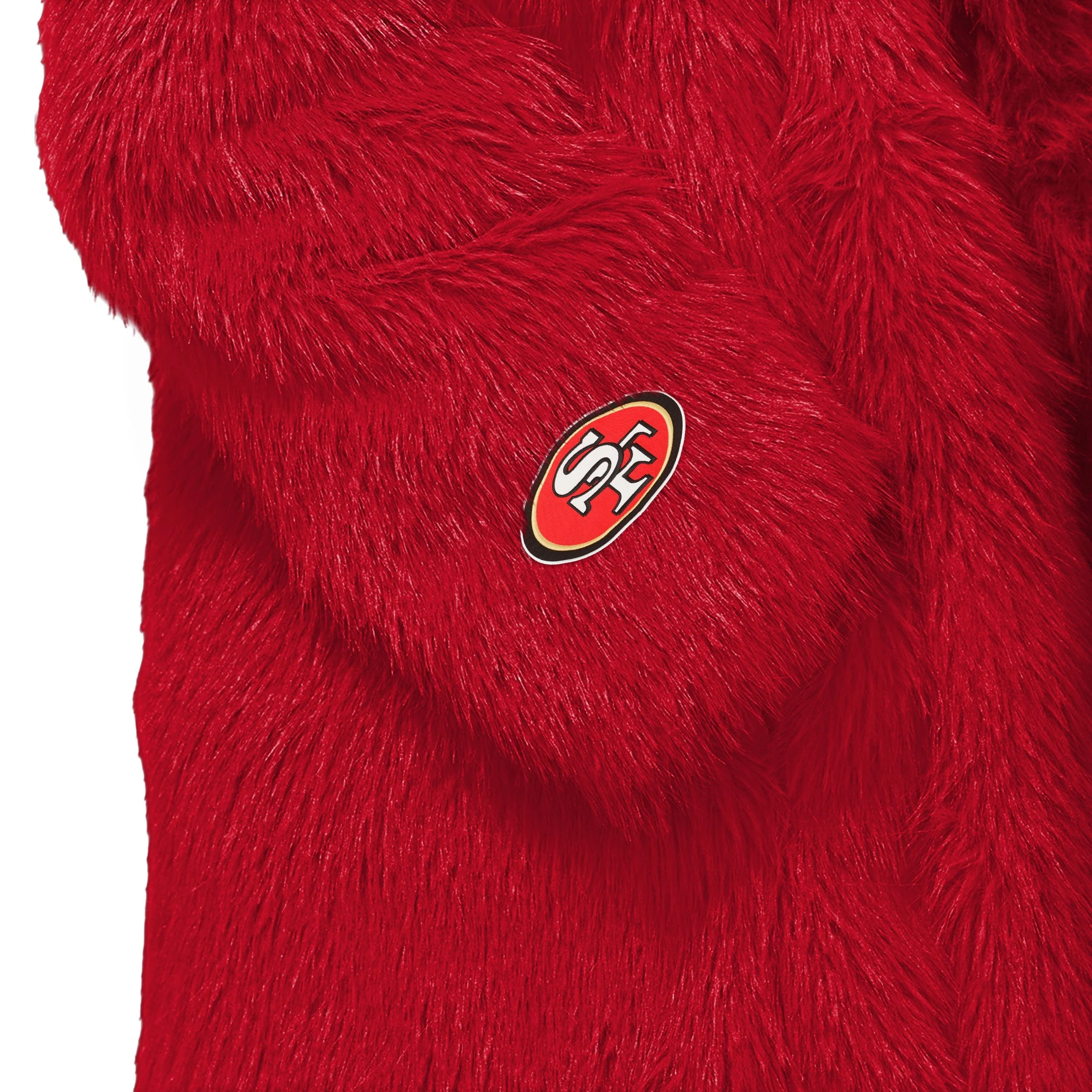 San Francisco 49ers NFL Faux Fur Long Jacket - Image 3