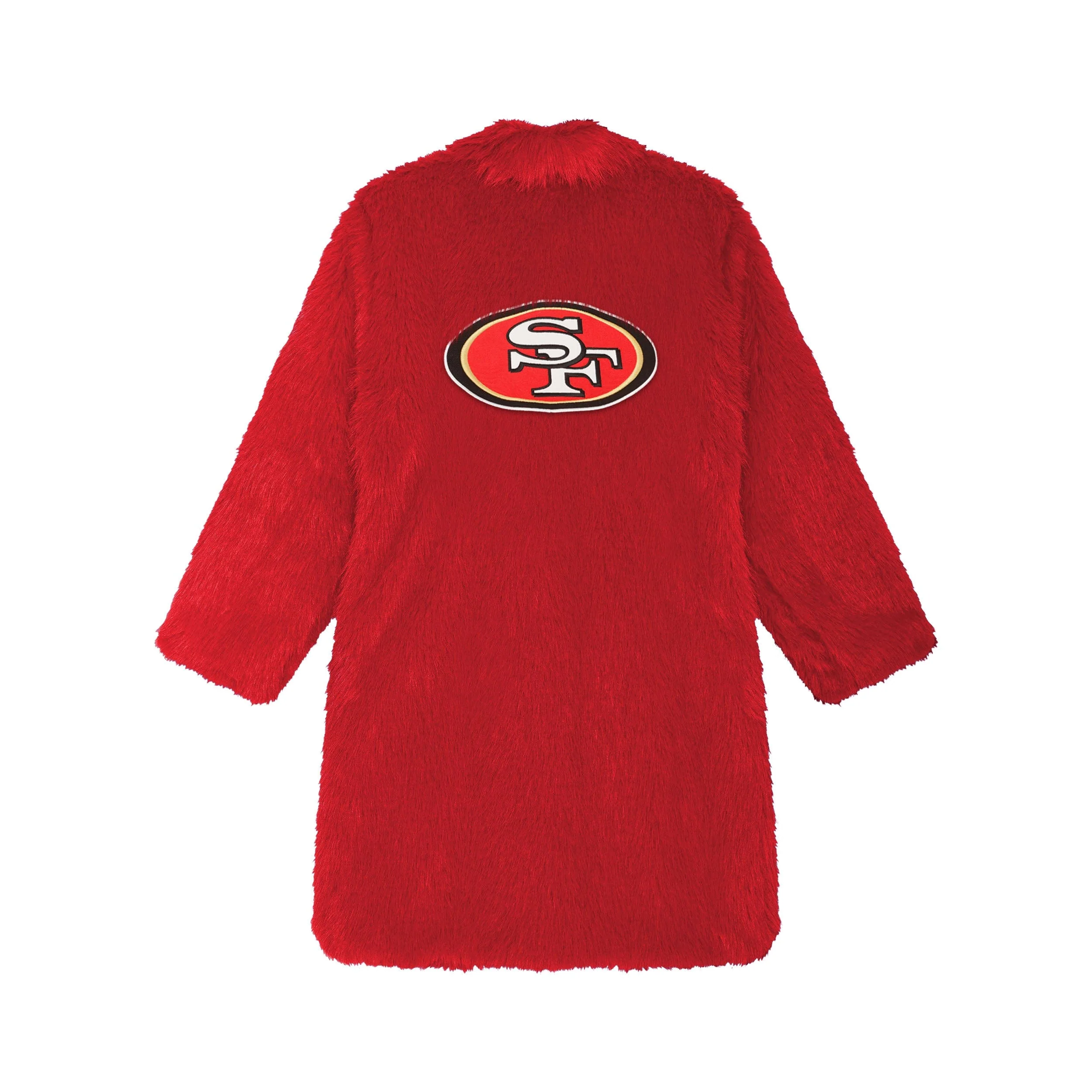 San Francisco 49ers NFL Faux Fur Long Jacket - Image 5