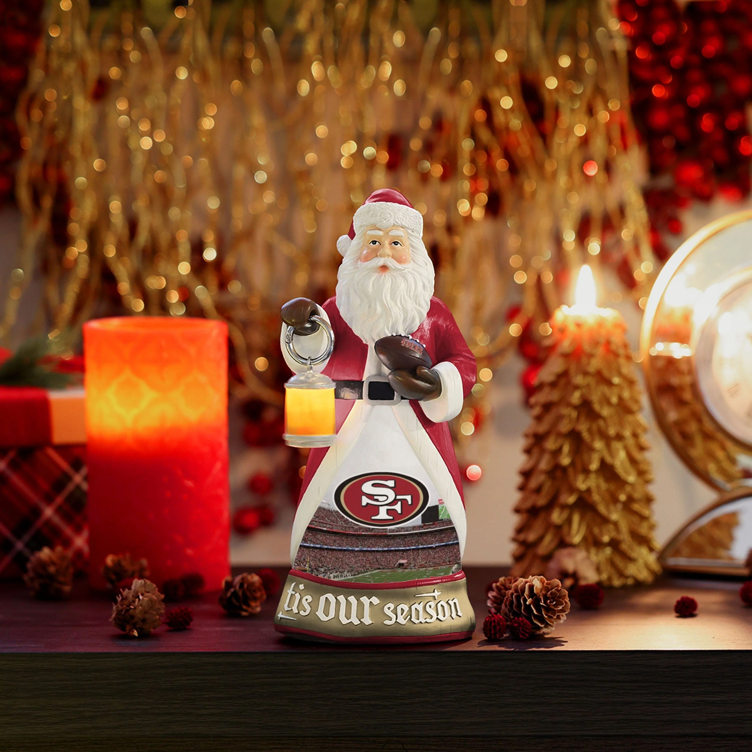 San Francisco 49ers NFL Figure with Light Up Lantern - Image 2