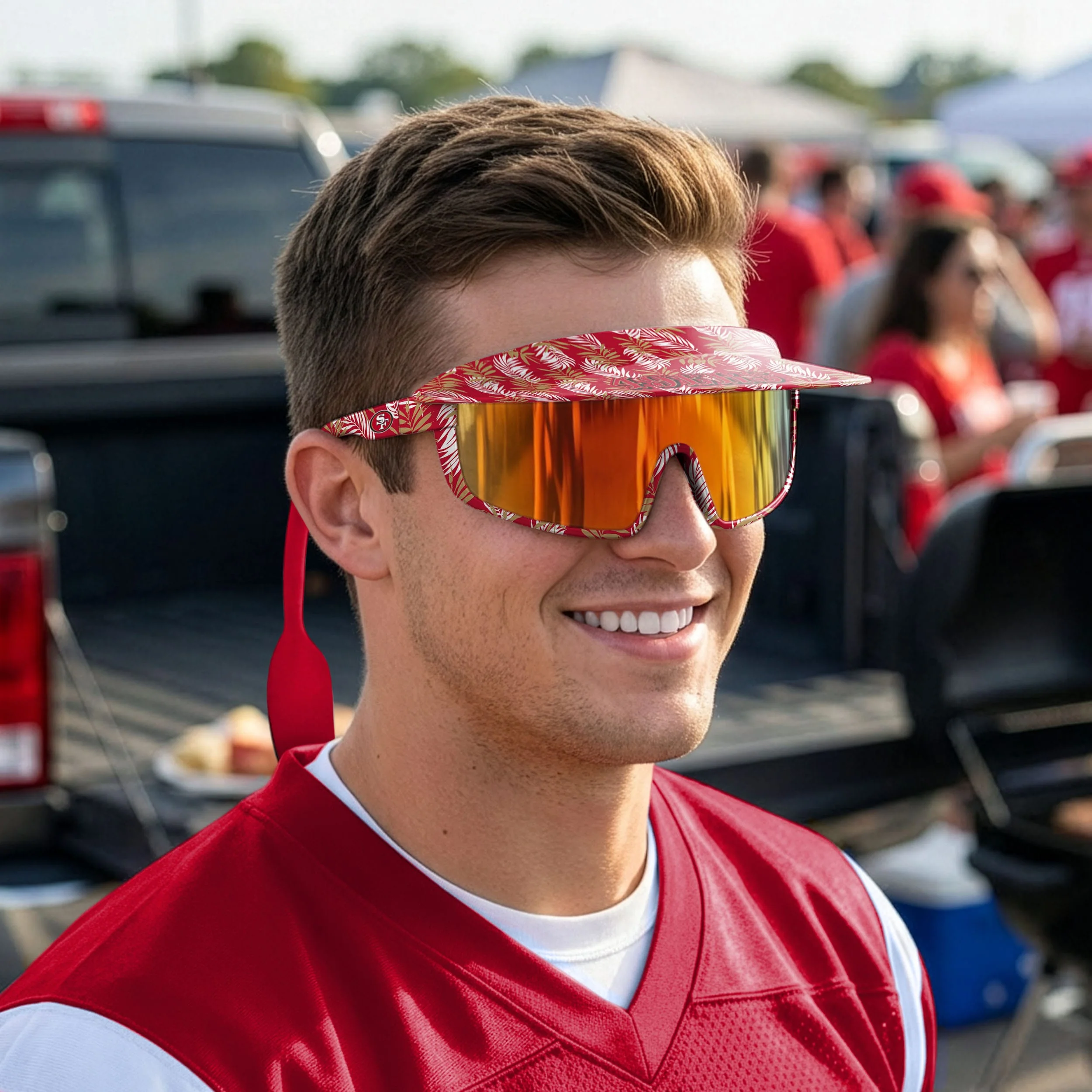 San Francisco 49ers NFL Floral Visor Sunglasses - Image 4