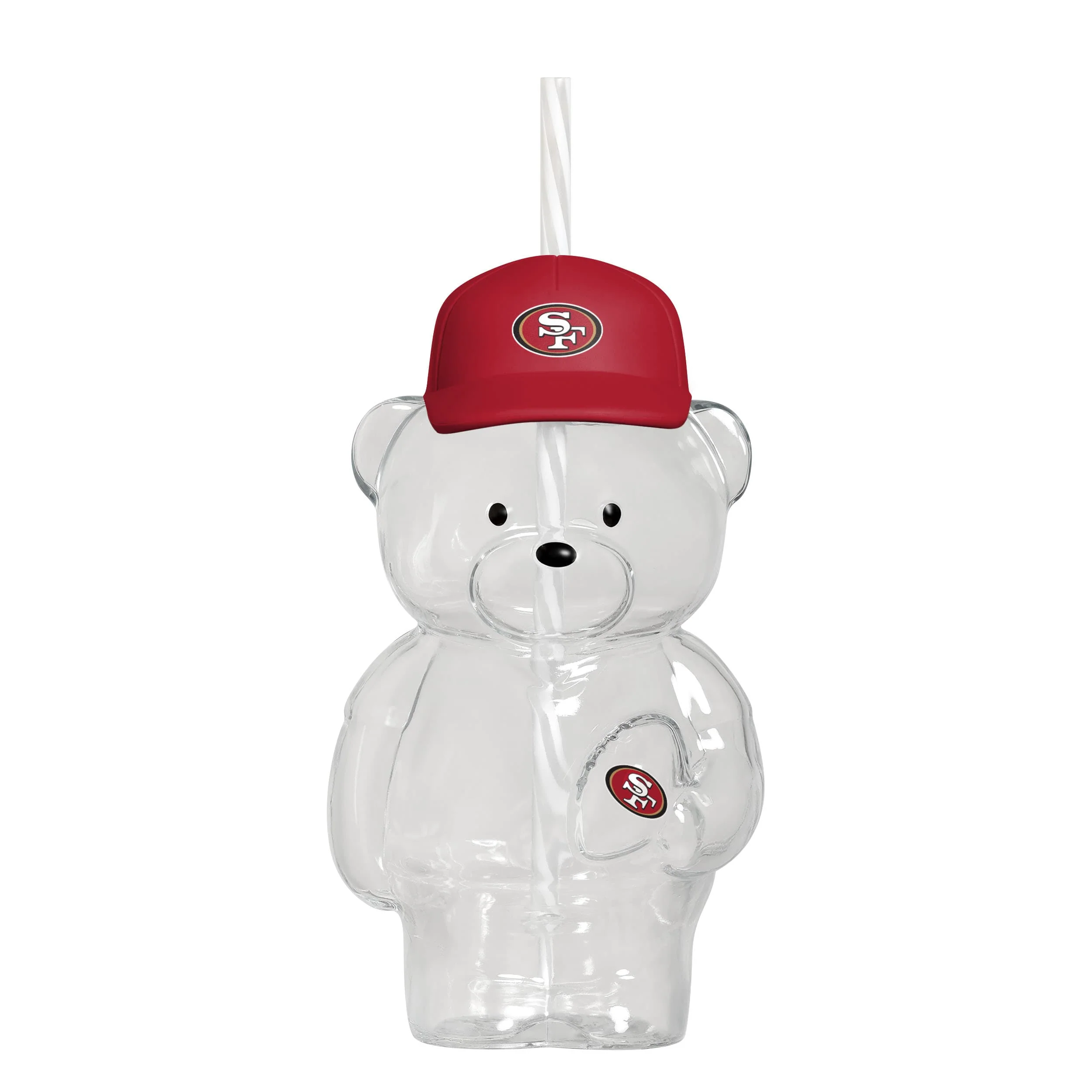 San Francisco 49ers NFL Glass Bear Tumbler (PREORDER - SHIPS LATE JUNE)