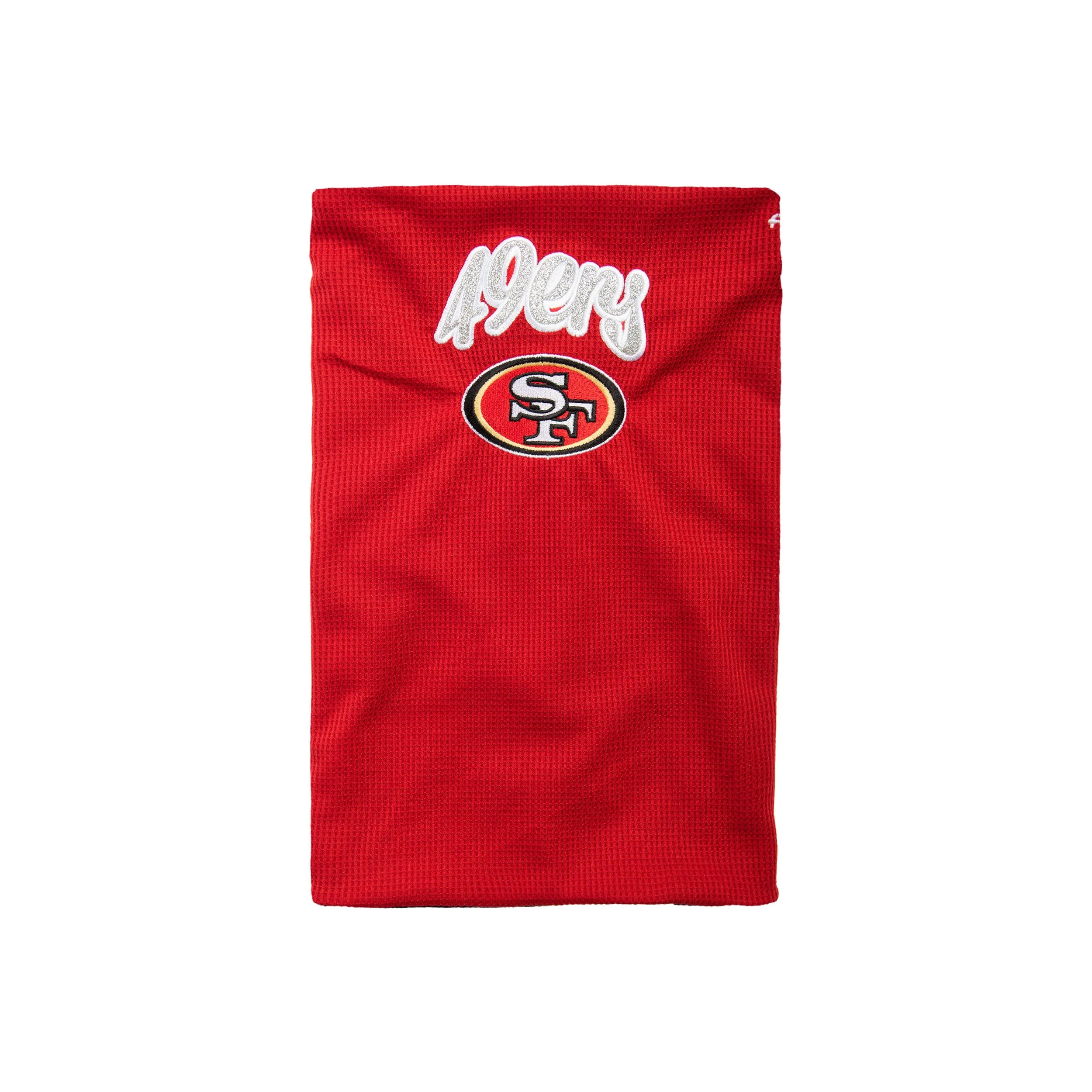 San Francisco 49ers NFL Glitter Waffle Gaiter Scarf - Image 2