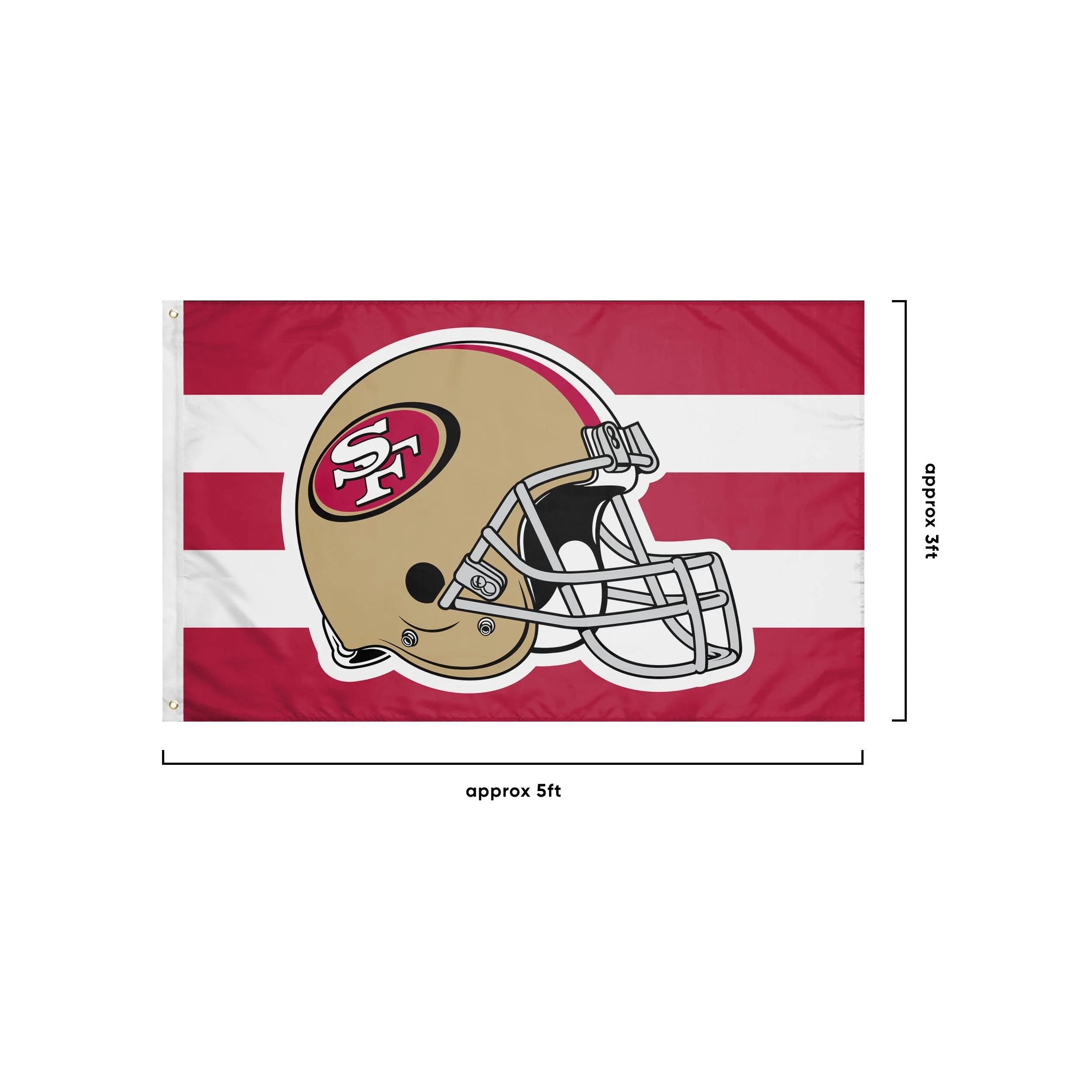 San Francisco 49ers NFL Helmet Horizontal Flag - Image 3