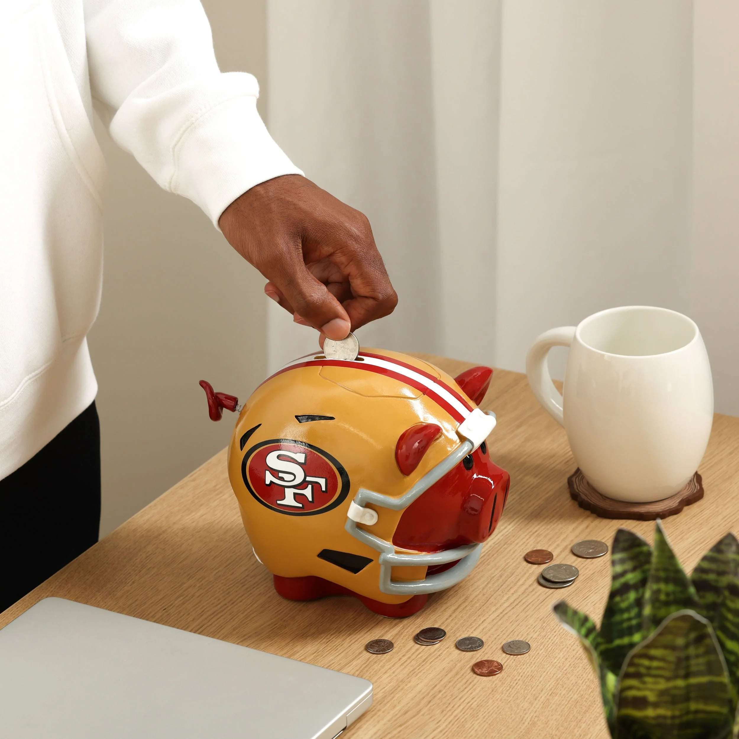 San Francisco 49ers NFL Helmet Piggy Bank - Image 2
