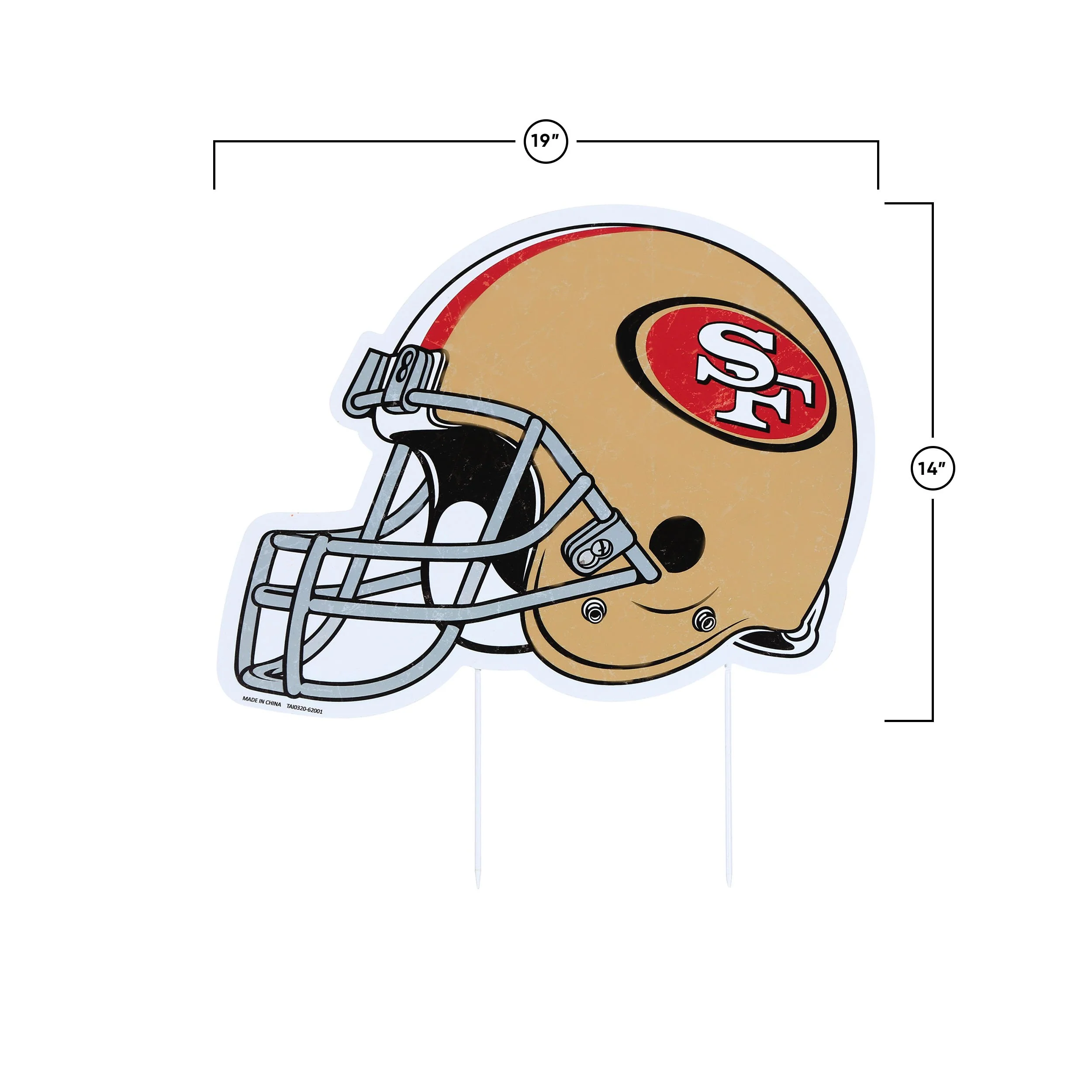 San Francisco 49ers NFL Home Field Stake Helmet Sign - Image 3