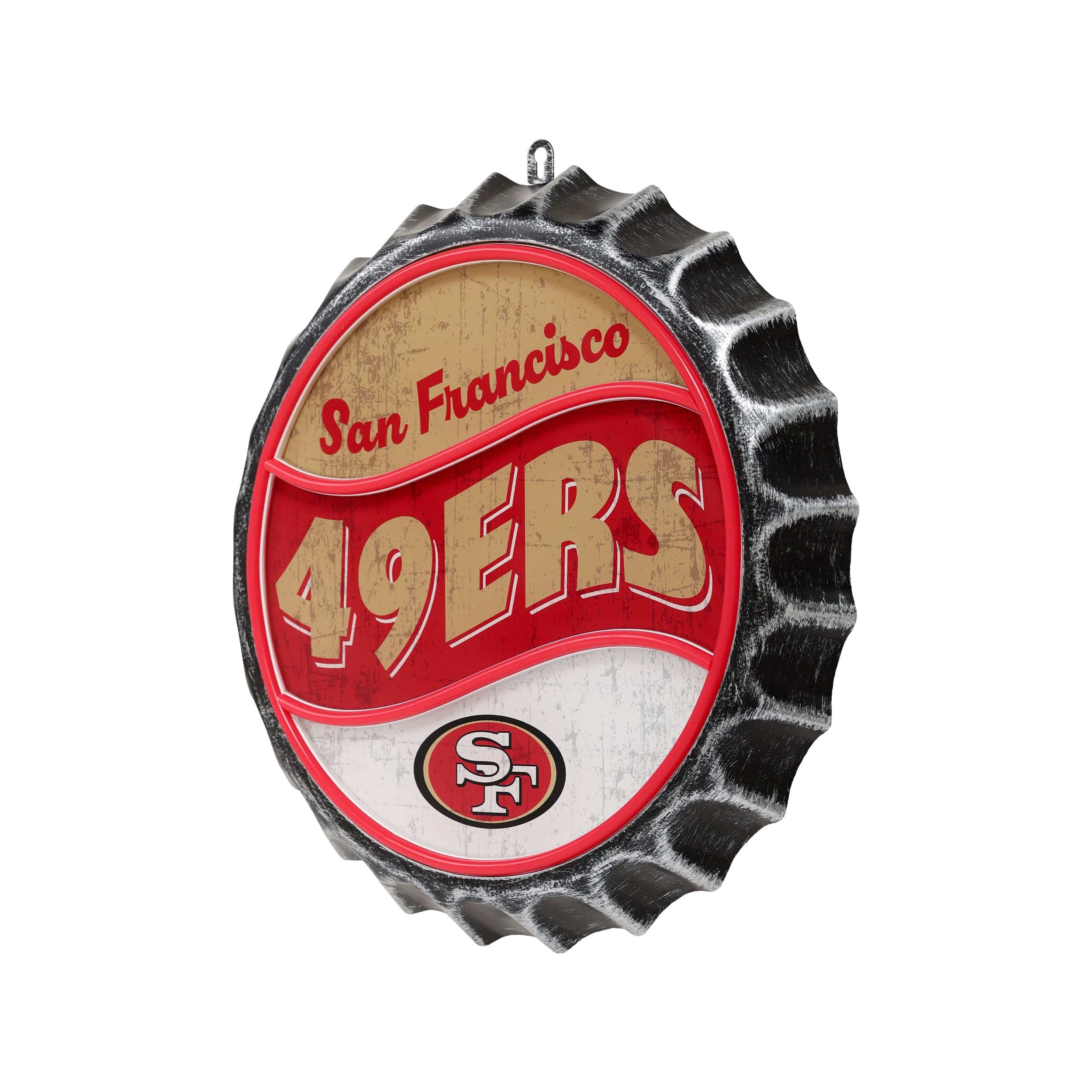 San Francisco 49ers NFL LED Neon Backlit Bottle Cap Wall Sign - Image 3