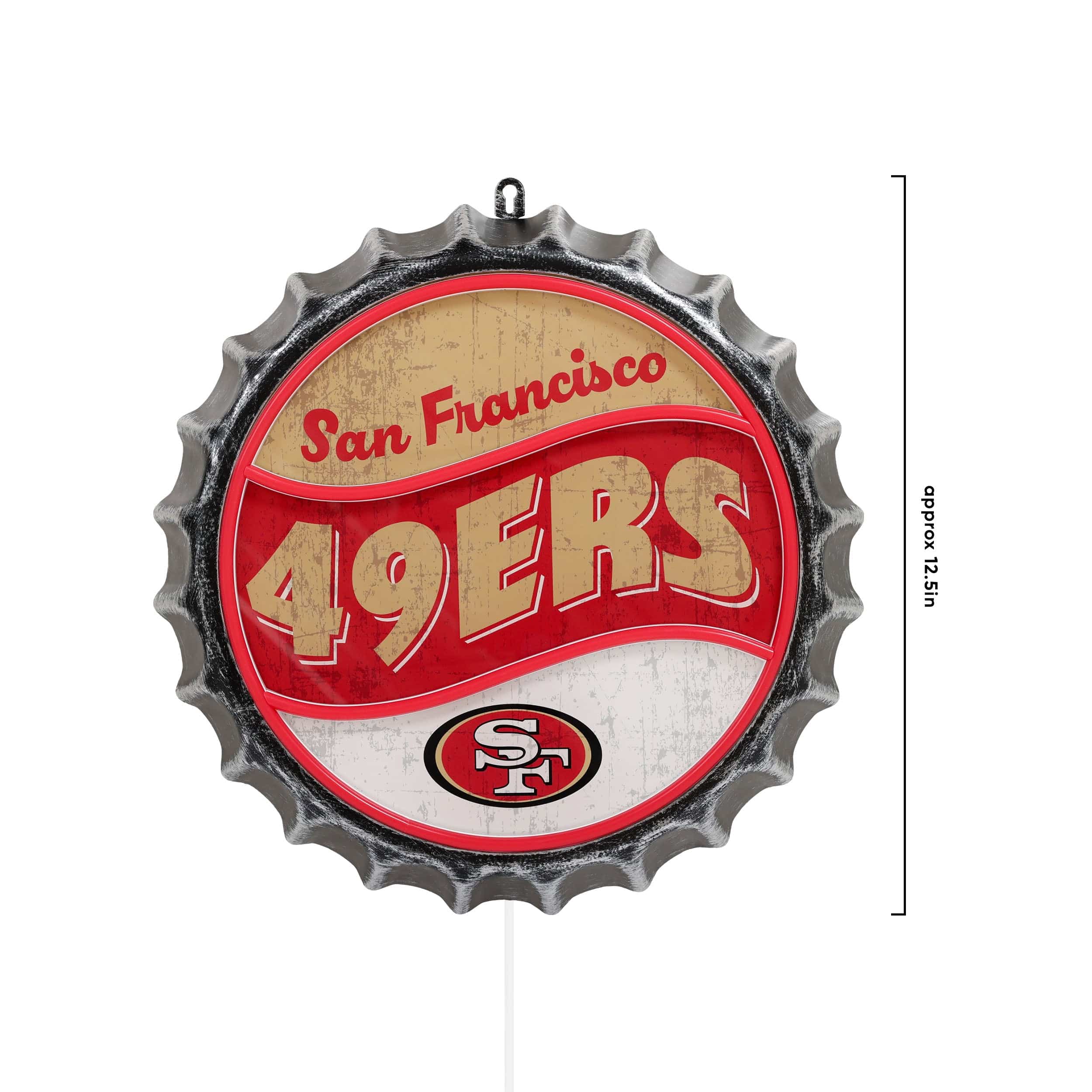 San Francisco 49ers NFL LED Neon Backlit Bottle Cap Wall Sign - Image 5