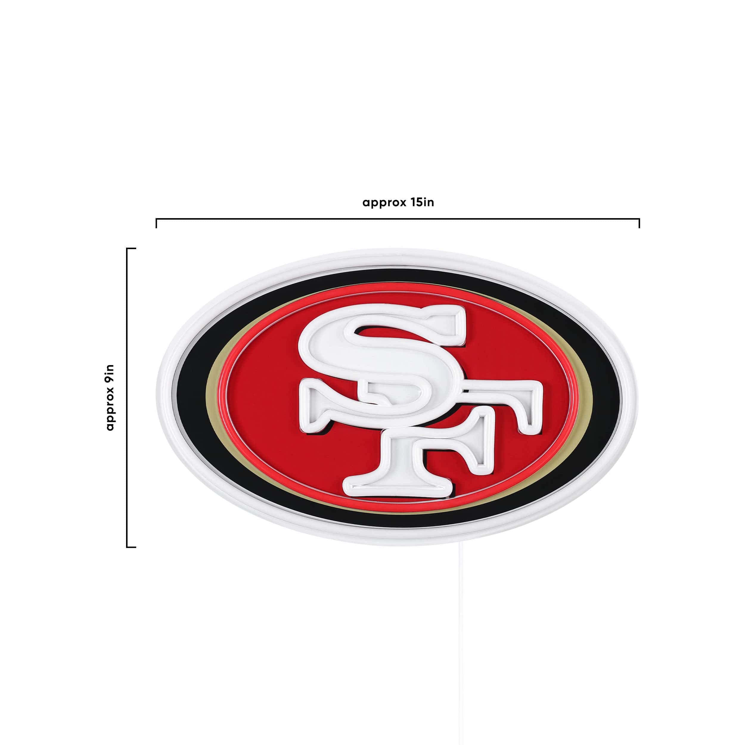 San Francisco 49ers NFL LED Neon Light Up Team Logo Sign - Image 5