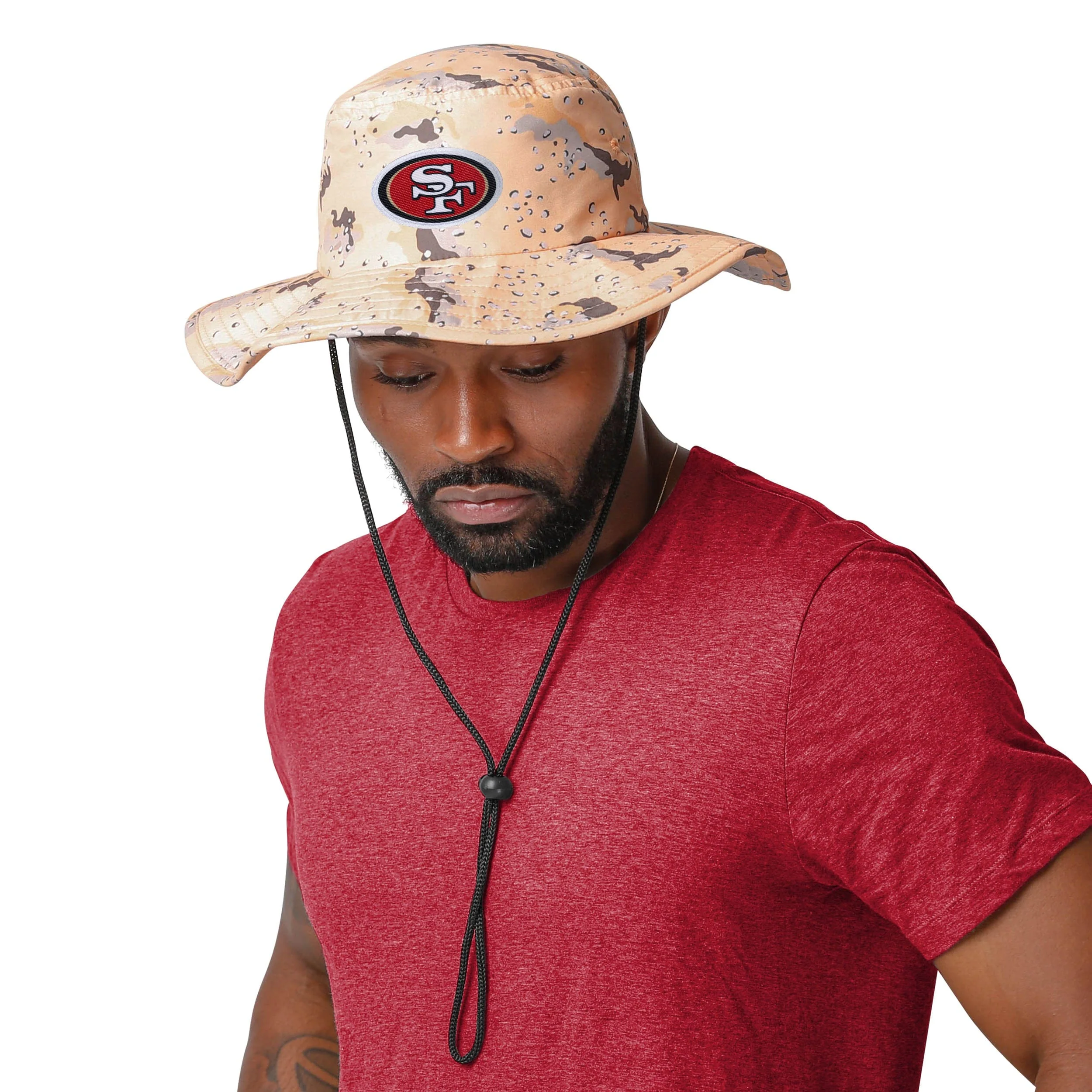 San Francisco 49ers NFL Light Desert Camo Boonie Hat - Image 2