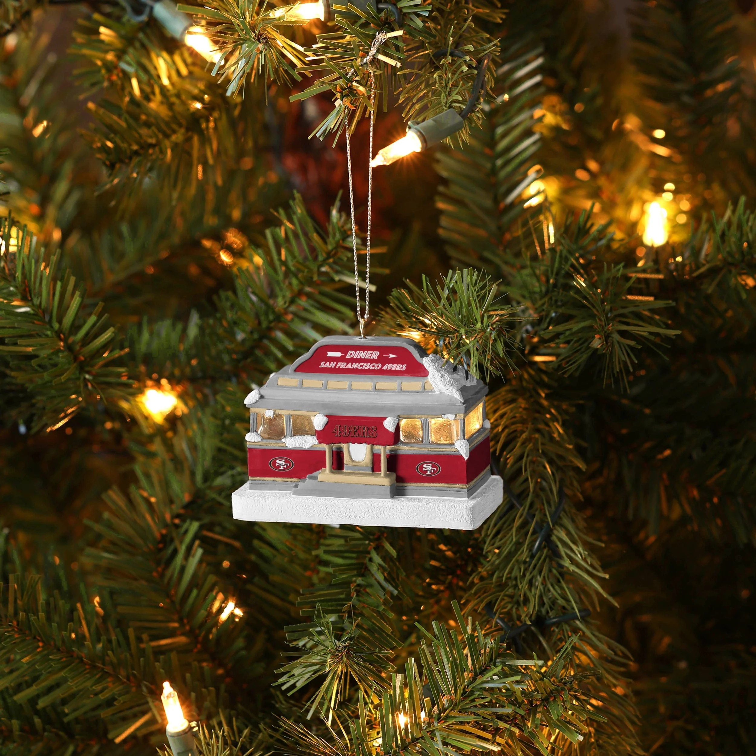 San Francisco 49ers NFL Light Up Diner Ornament - Image 3