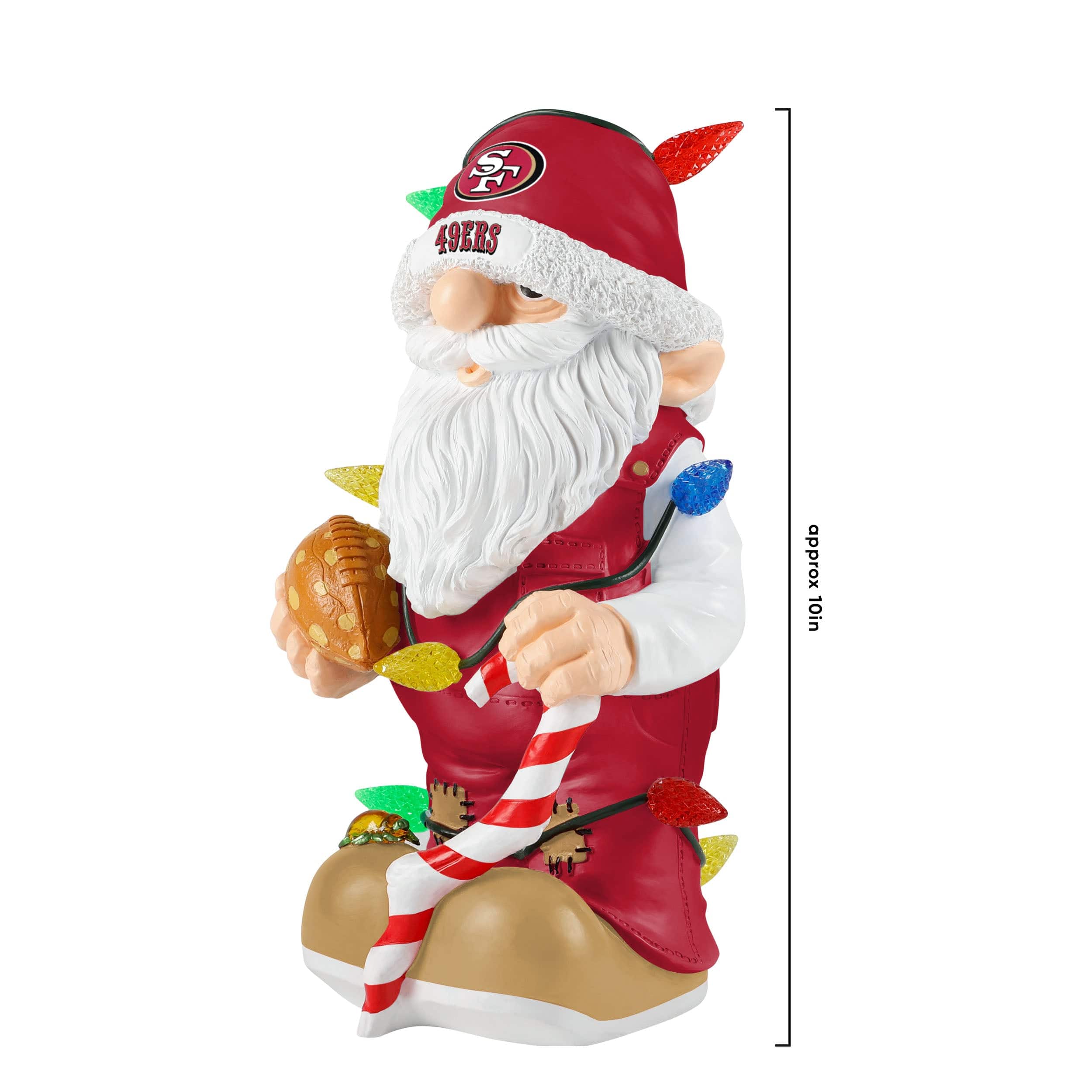 San Francisco 49ers NFL Light Up Holiday Gnome - Image 4