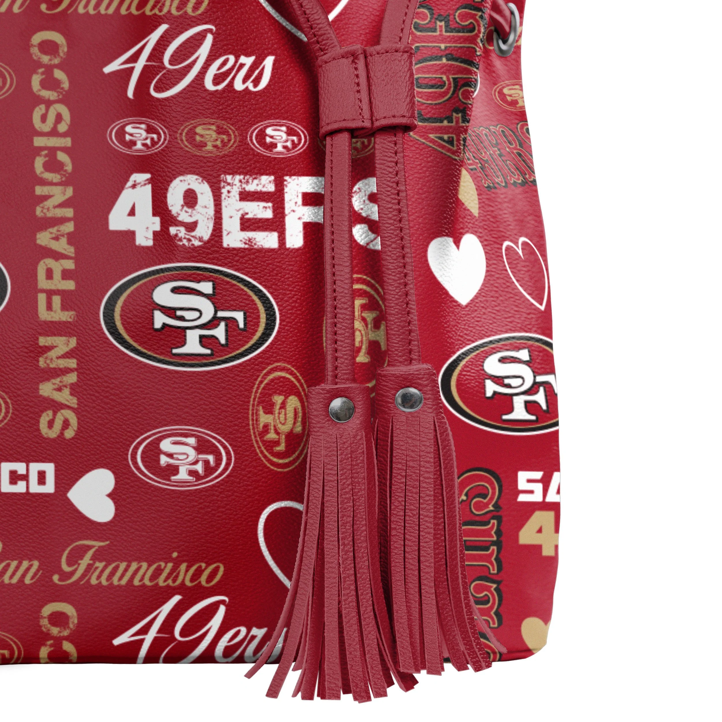 San Francisco 49ers NFL Logo Love Cinch Purse - Image 4