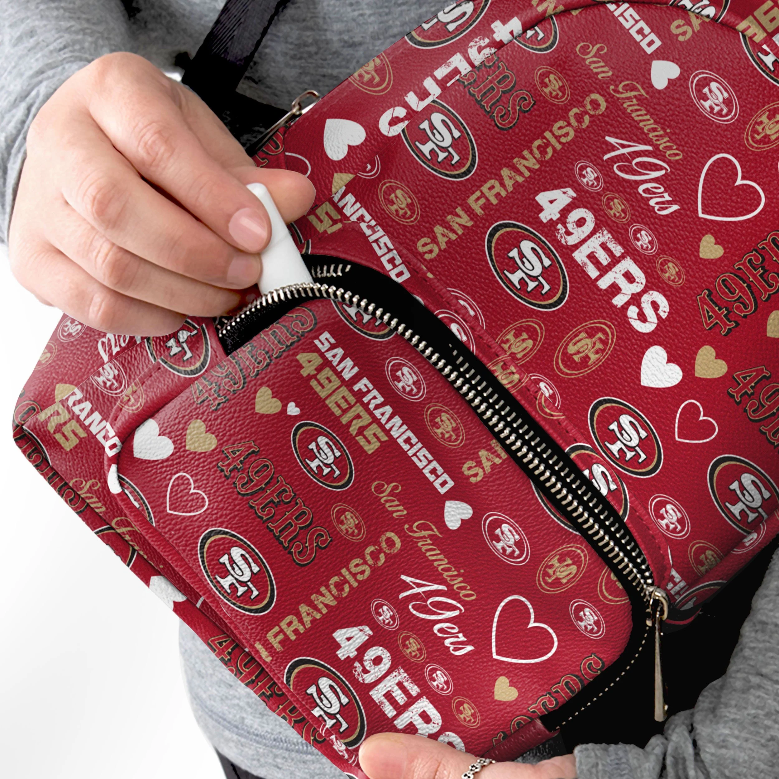 San Francisco 49ers NFL Logo Love Mini Backpack - Image 3