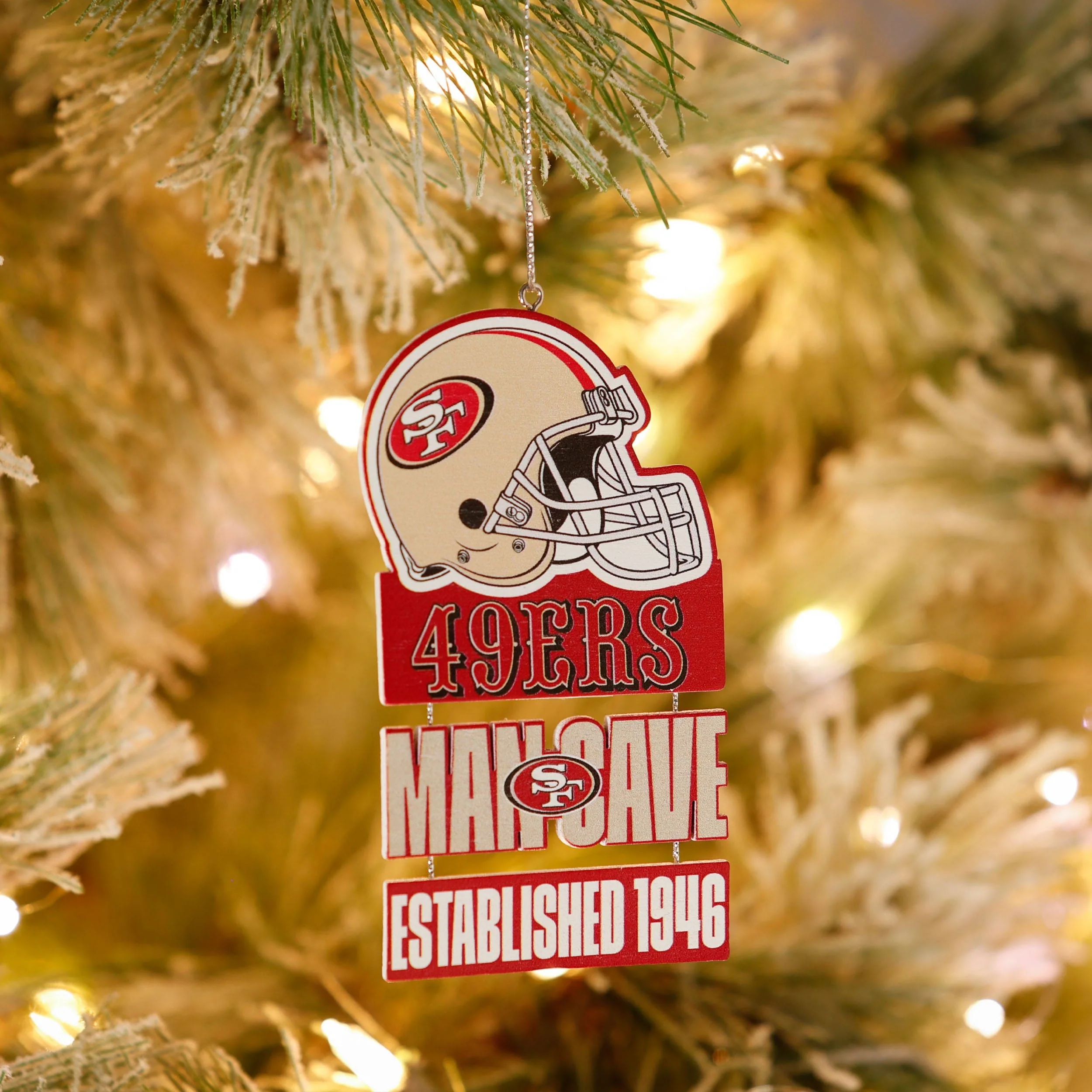 San Francisco 49ers NFL Mancave Sign Ornament - Image 3