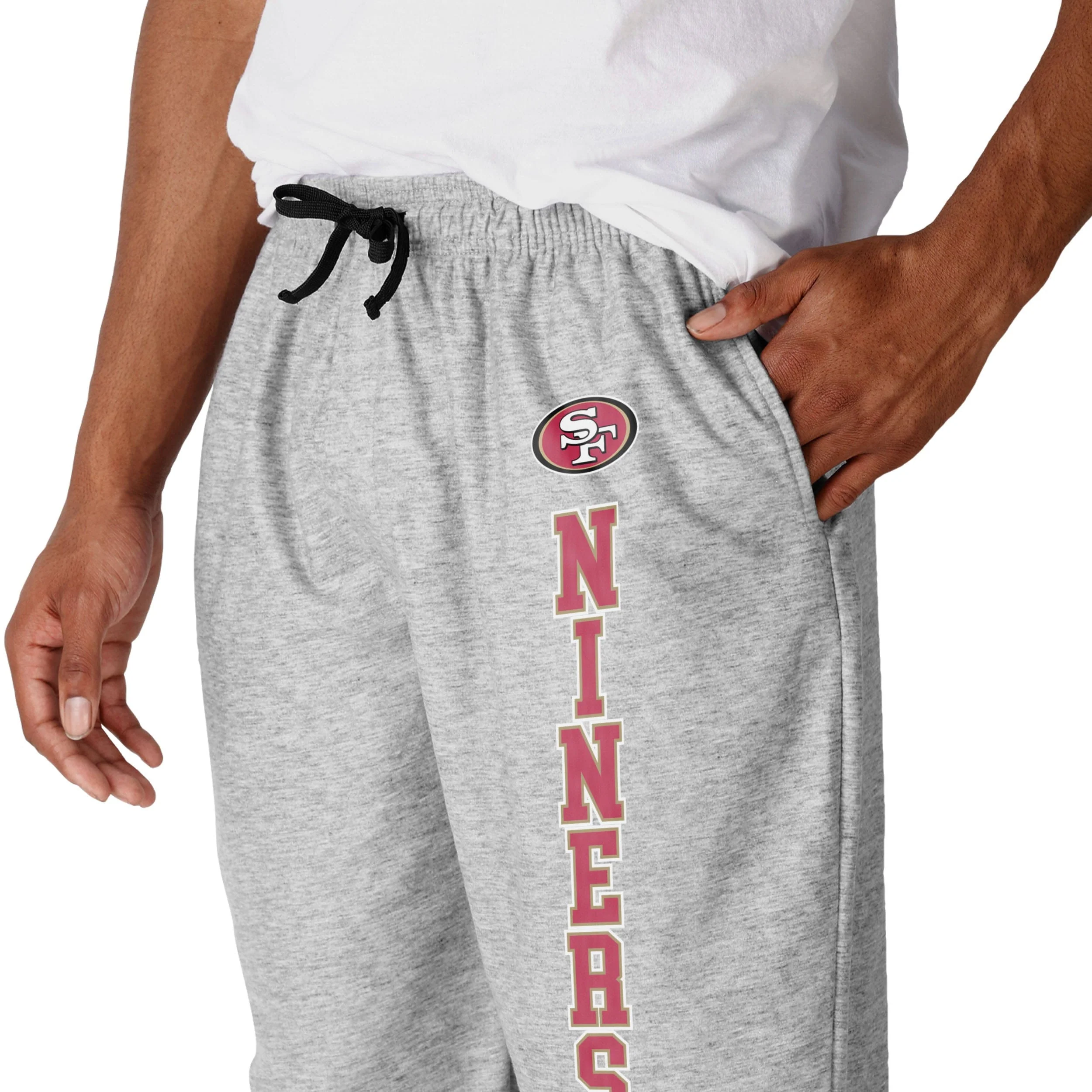 San Francisco 49ers NFL Mens Athletic Gray Lounge Pants - Image 3