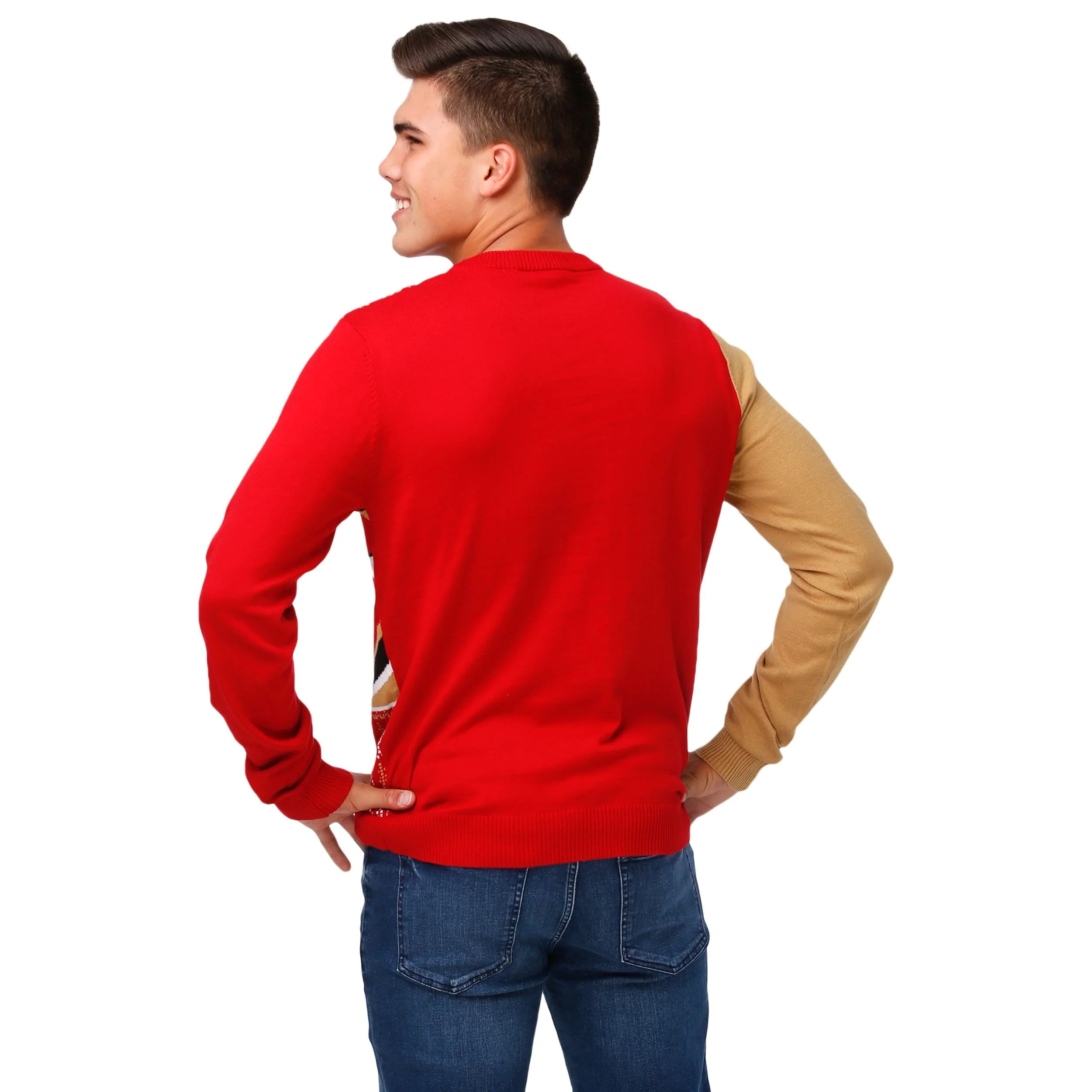 San Francisco 49ers NFL Mens Busy Block Snowfall Sweater - Image 3