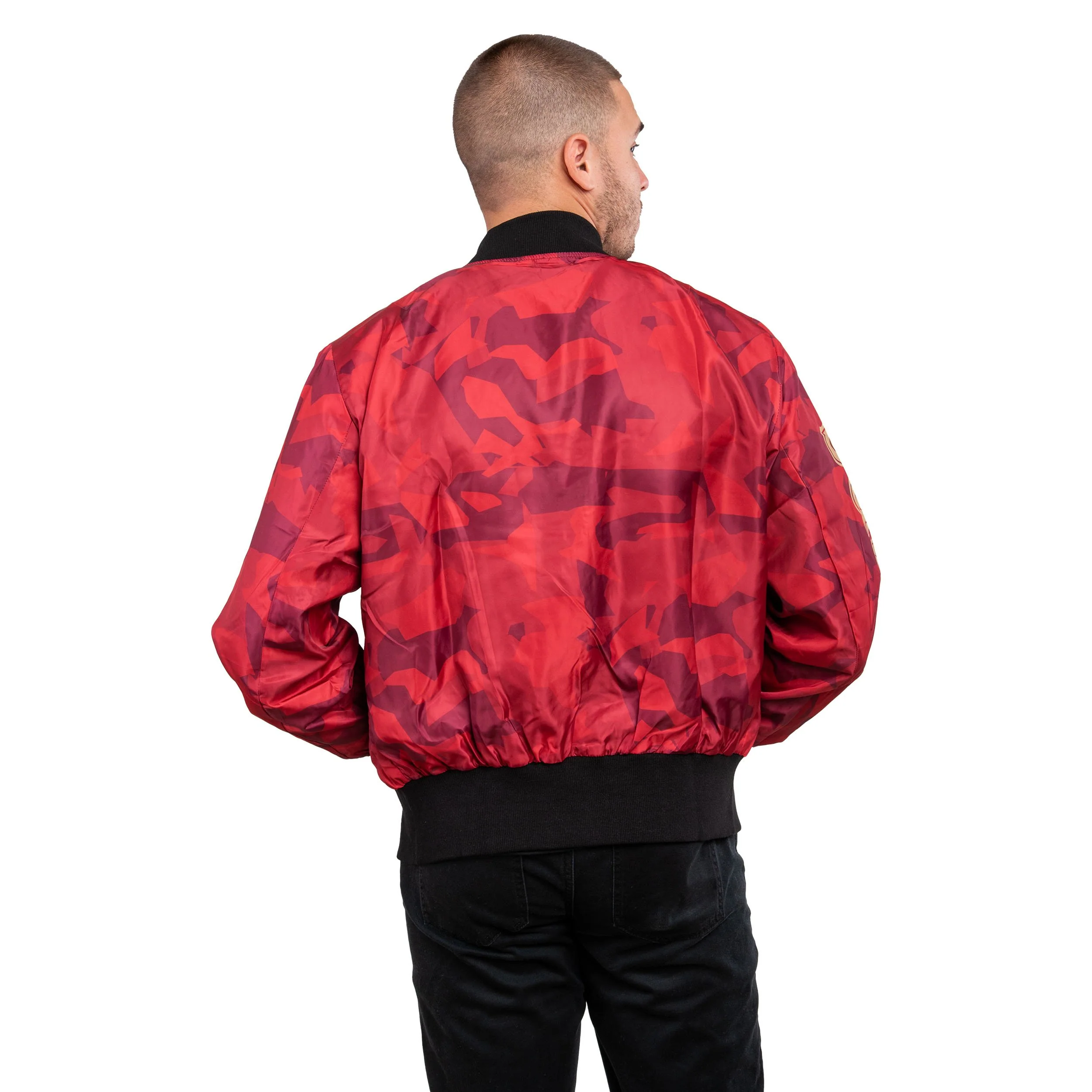 San Francisco 49Ers NFL Mens Camo Bomber Jacket - Image 5