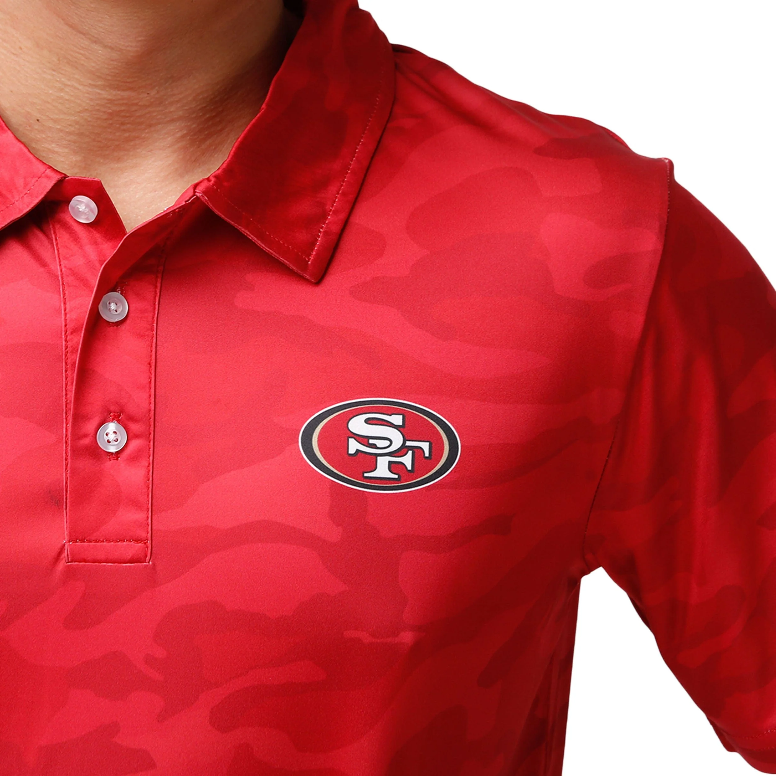 San Francisco 49ers NFL Mens Color Camo Polyester Polo - Image 4