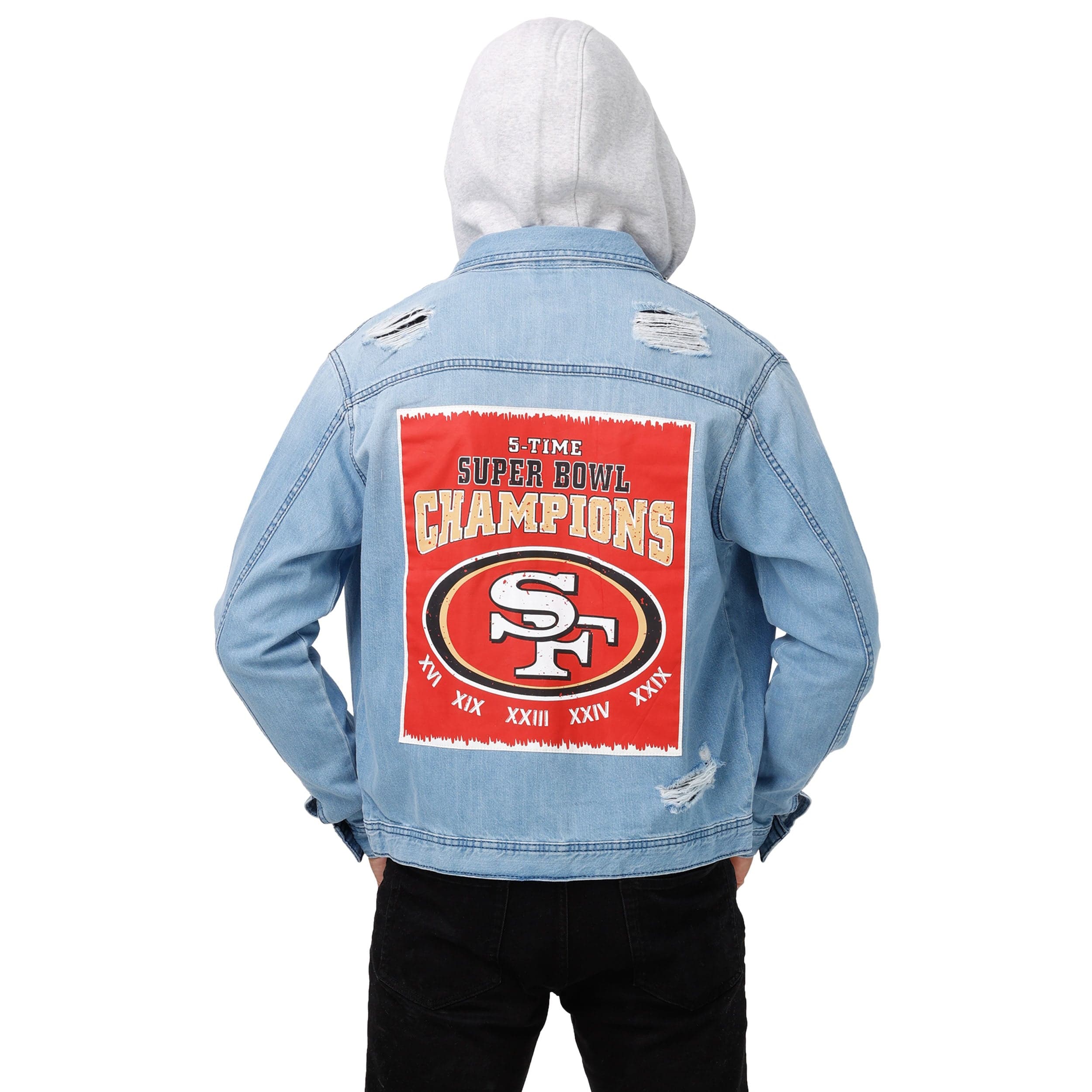 San Francisco 49ers NFL Mens Denim Days Jacket - Image 2