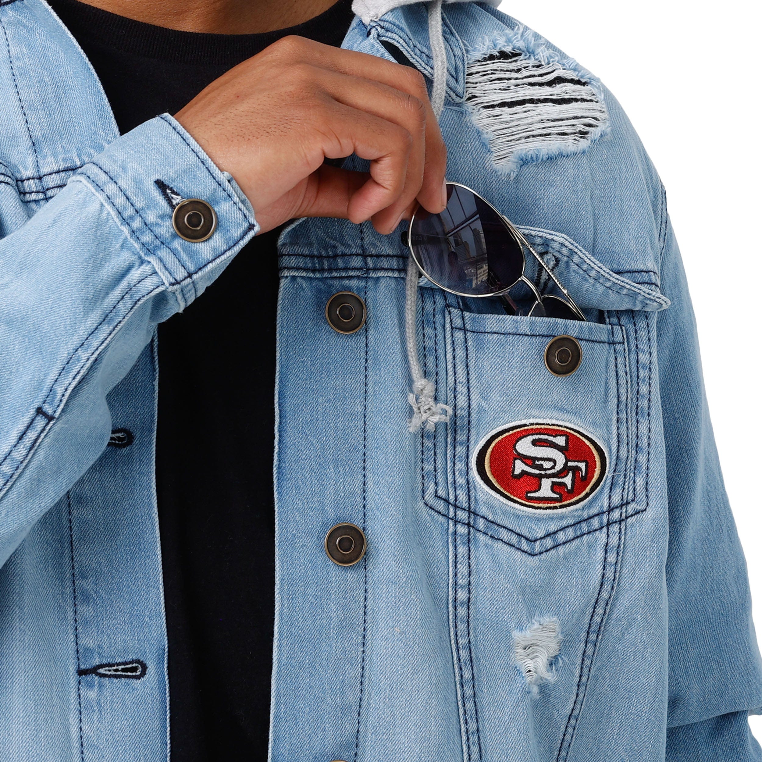 San Francisco 49ers NFL Mens Denim Days Jacket - Image 3