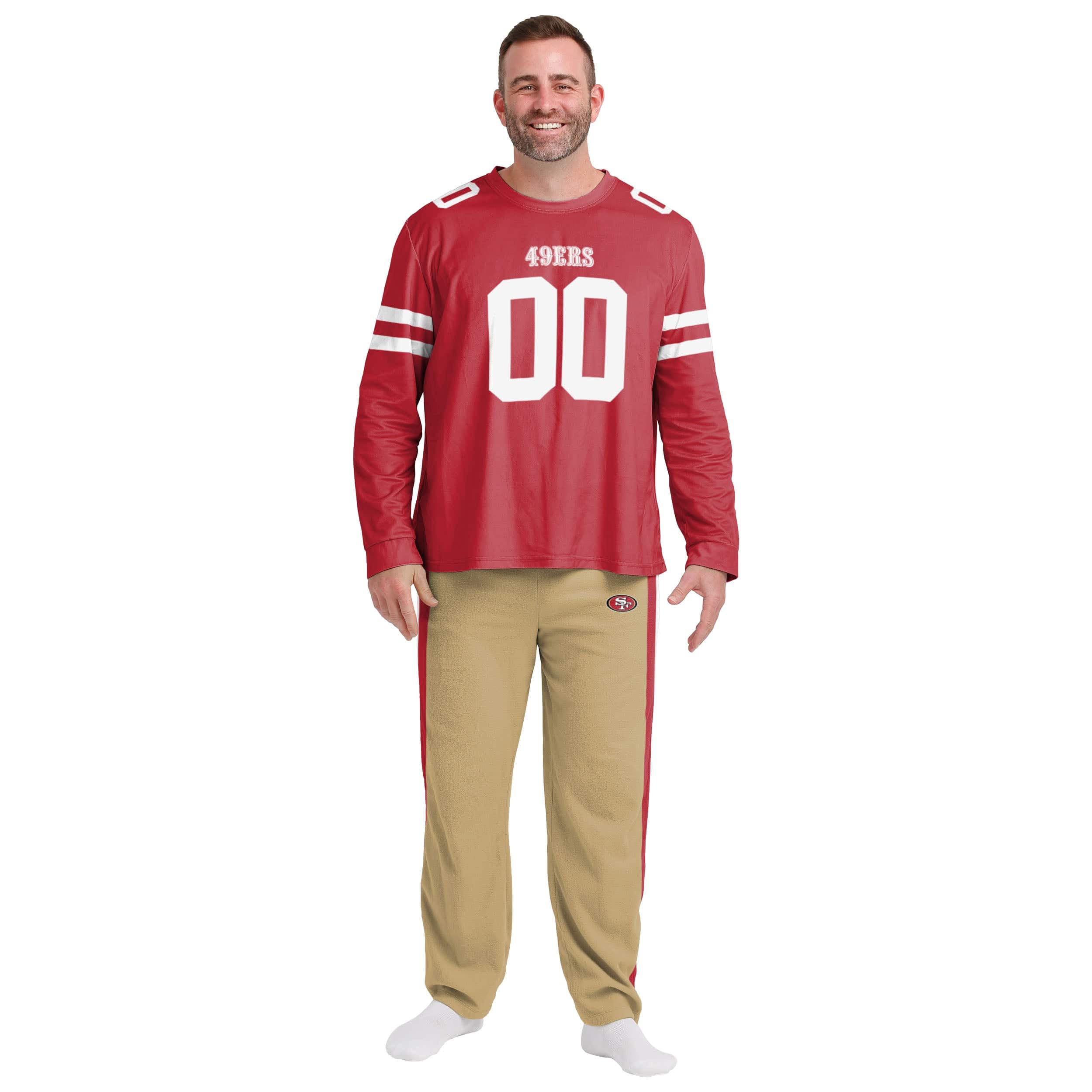 San Francisco 49ers NFL Mens Gameday Ready Lounge Shirt - Image 3
