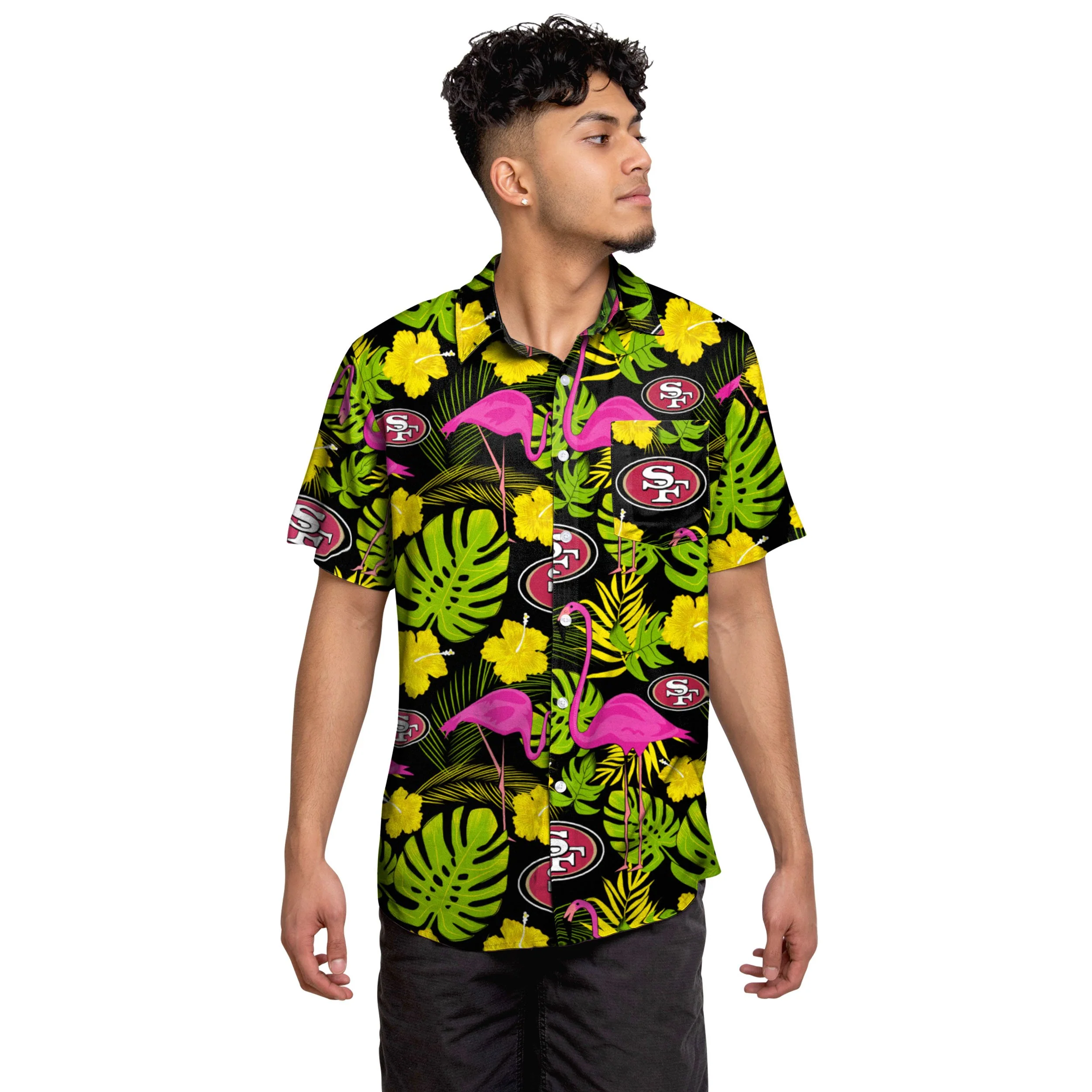 San Francisco 49ers NFL Mens Highlights Button Up Shirt - Image 2
