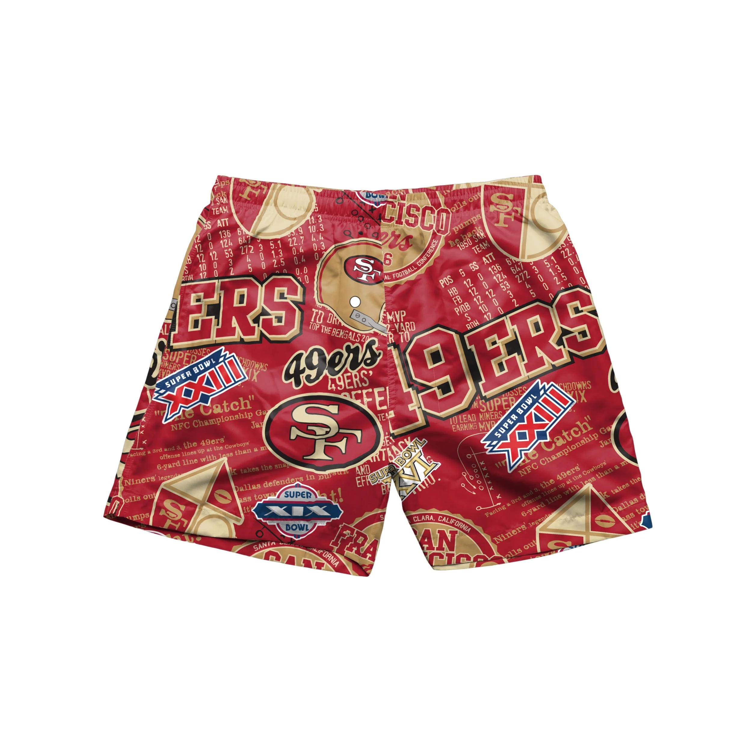 San Francisco 49ers NFL Mens Logo Rush Swimming Trunks - Image 4