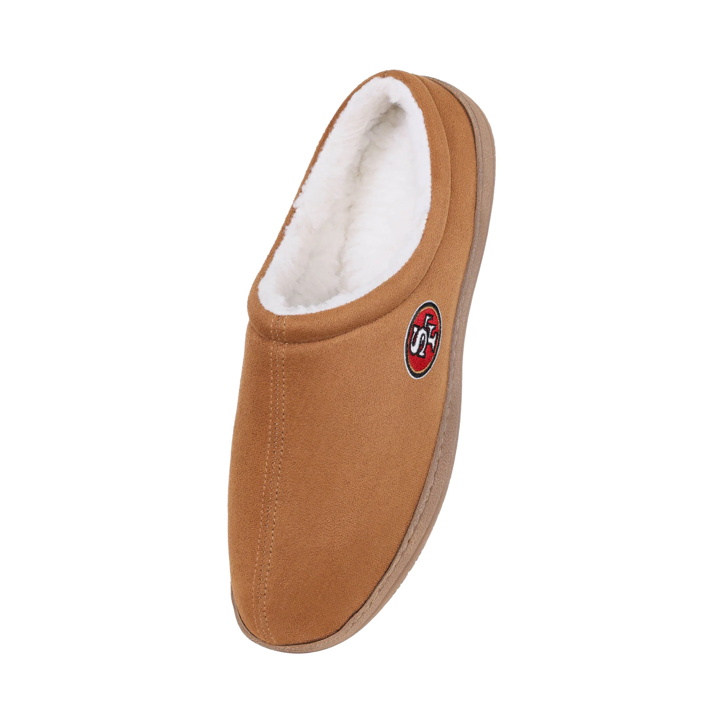 San Francisco 49ers NFL Mens Low Top Suede Slippers - Image 3