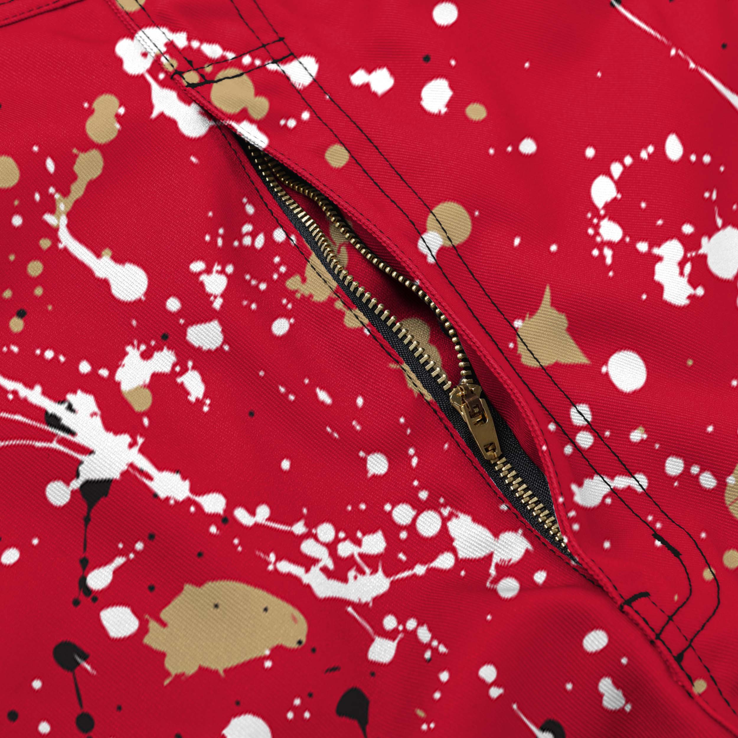 San Francisco 49ers NFL Mens Paint Splatter Bib Shortalls - Image 5