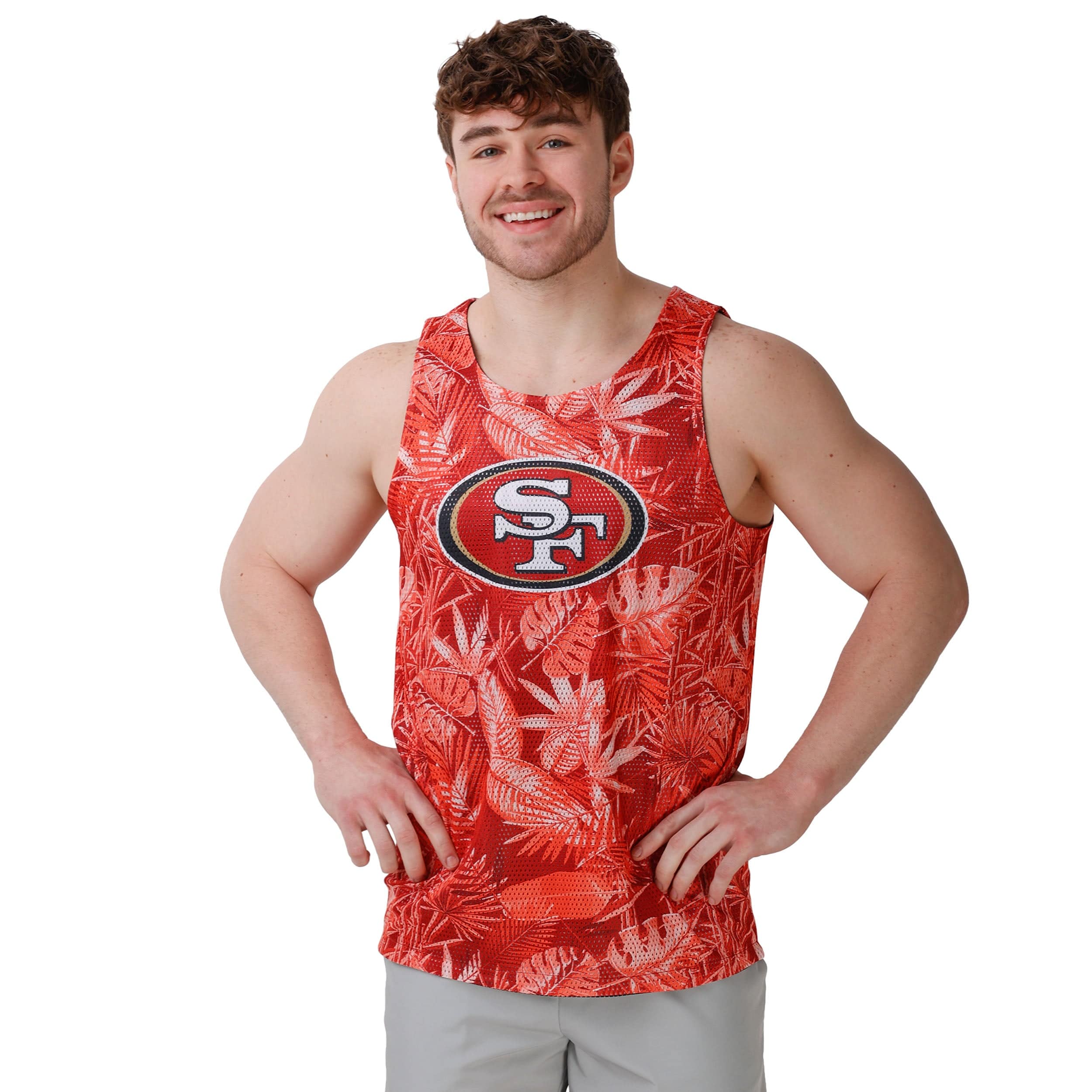 San Francisco 49ers NFL Mens Reversible Floral Change-Up Sleeveless Top