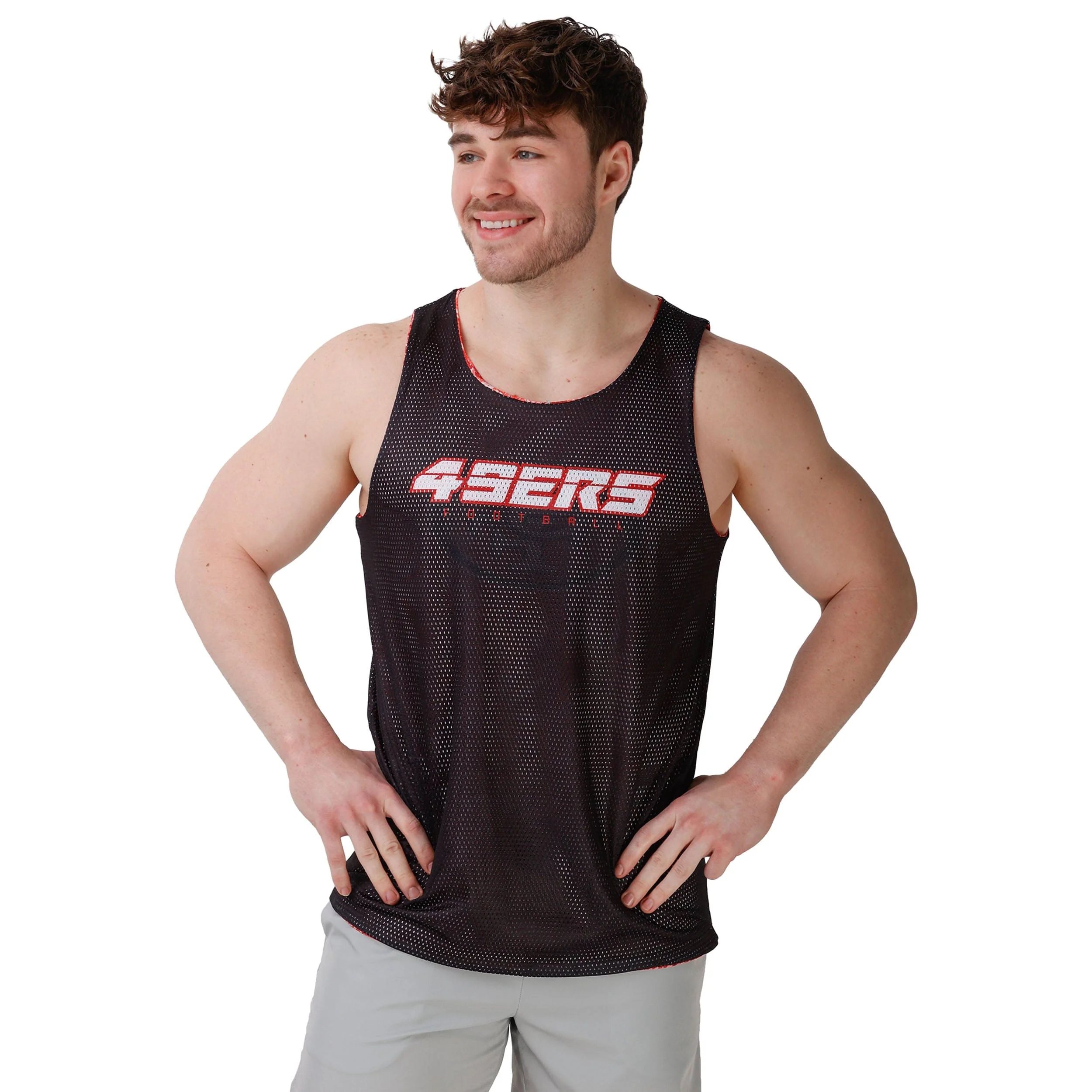 San Francisco 49ers NFL Mens Reversible Floral Change-Up Sleeveless Top - Image 3