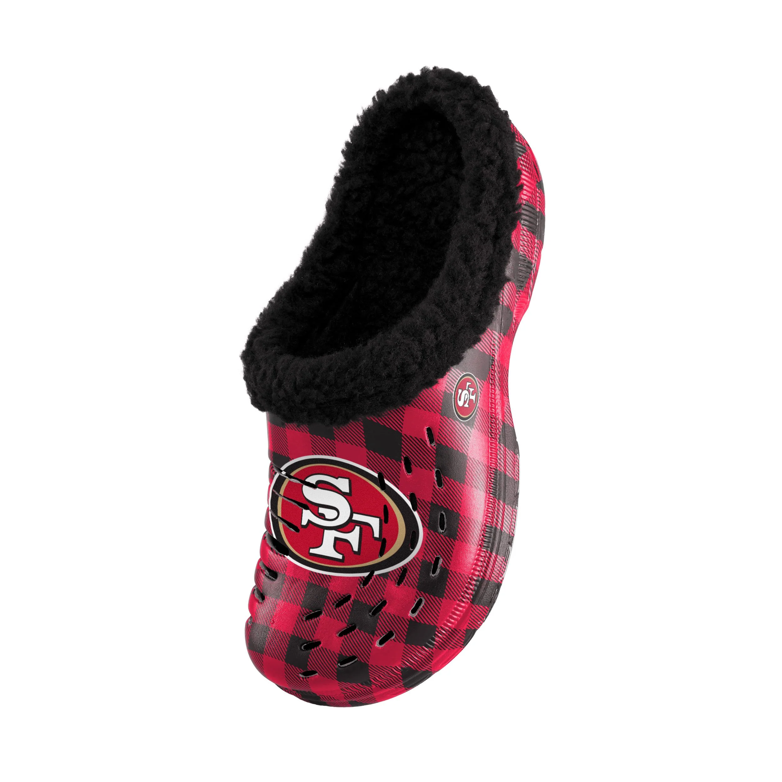 San Francisco 49ers NFL Mens Sherpa Lined Buffalo Check Clog - Image 3