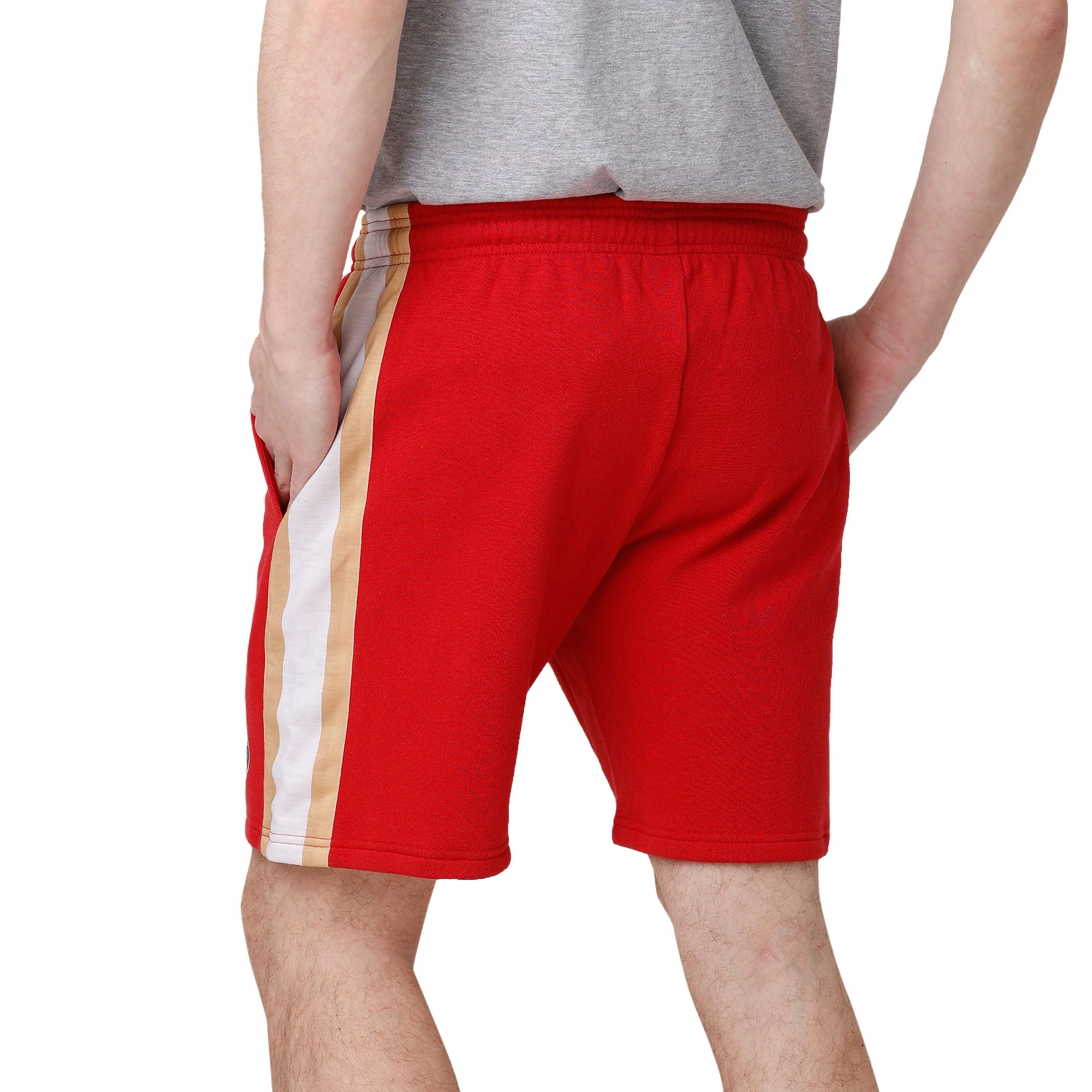 San Francisco 49ers NFL Mens Side Stripe Fleece Shorts - Image 2