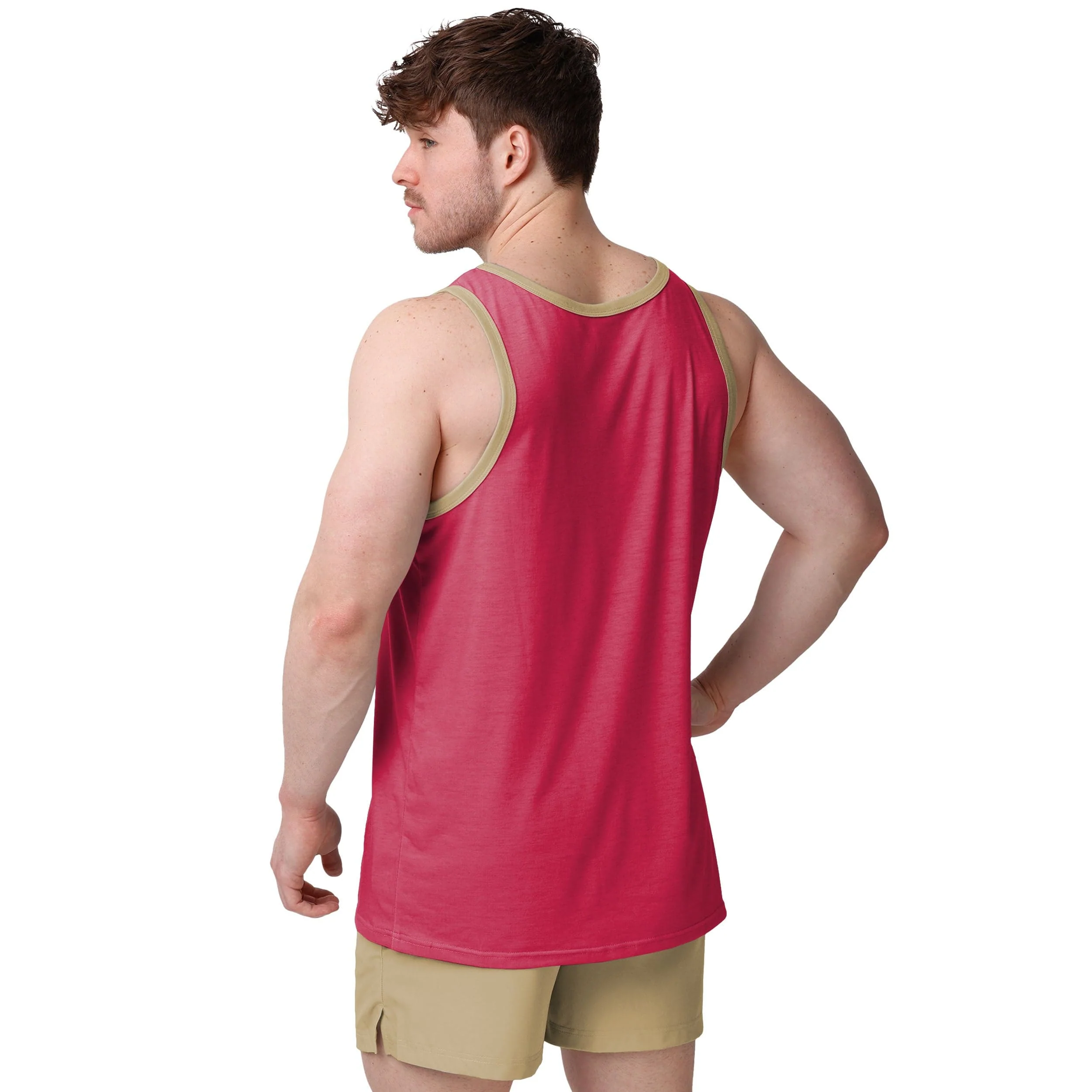 San Francisco 49ers NFL Mens Solid Wordmark Sleeveless Top - Image 2