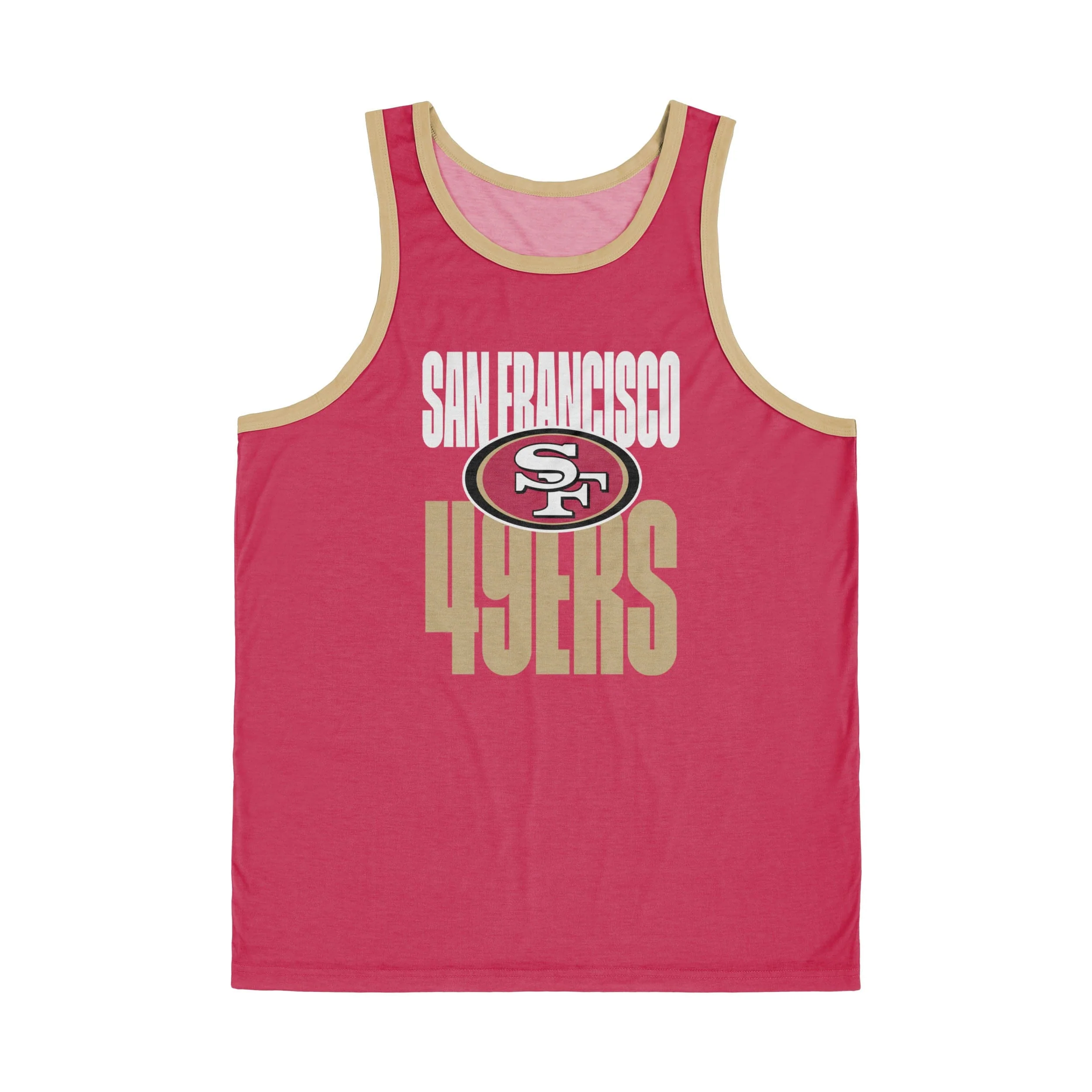 San Francisco 49ers NFL Mens Solid Wordmark Sleeveless Top - Image 3