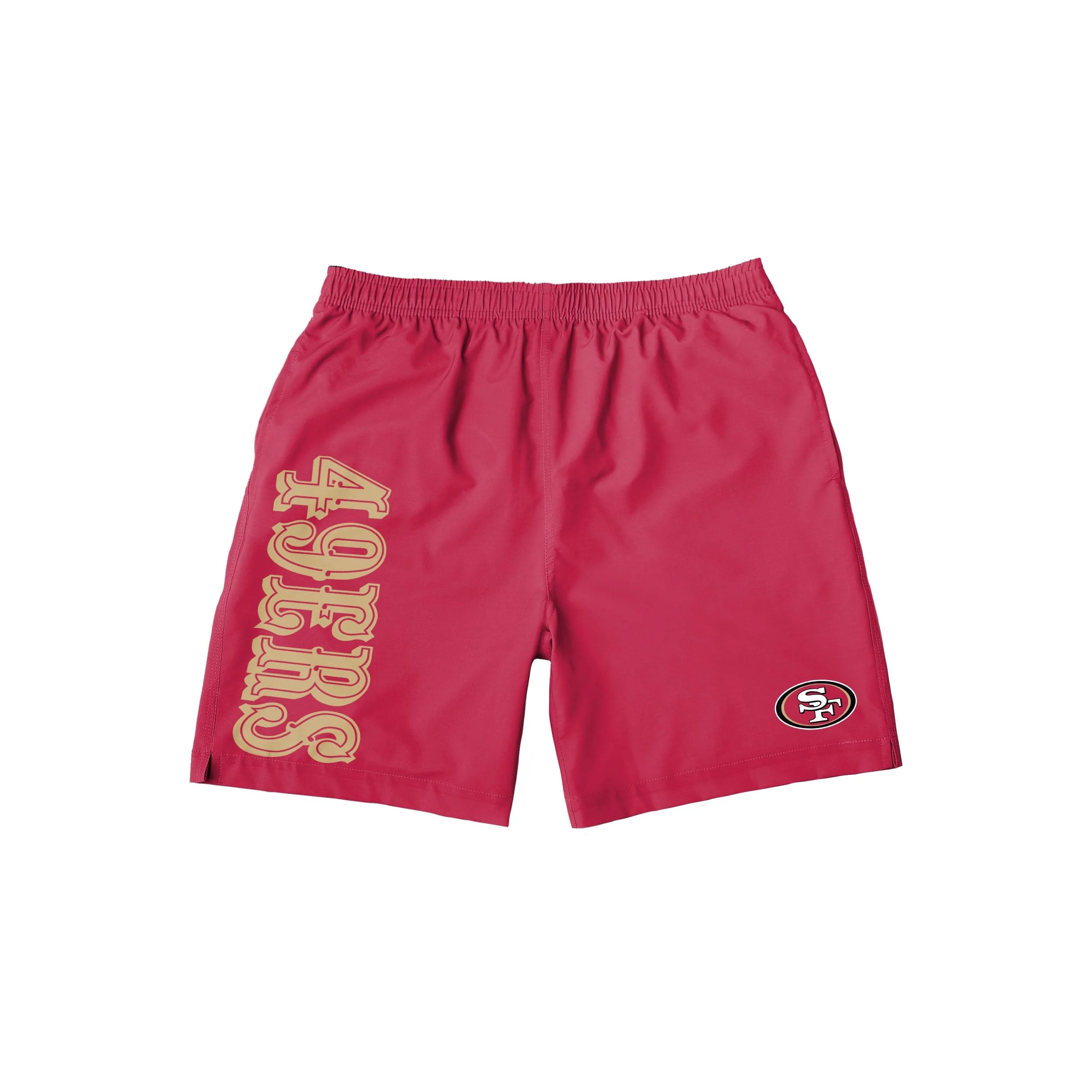 San Francisco 49ers NFL Mens Solid Wordmark Traditional Swimming Trunks - Image 4