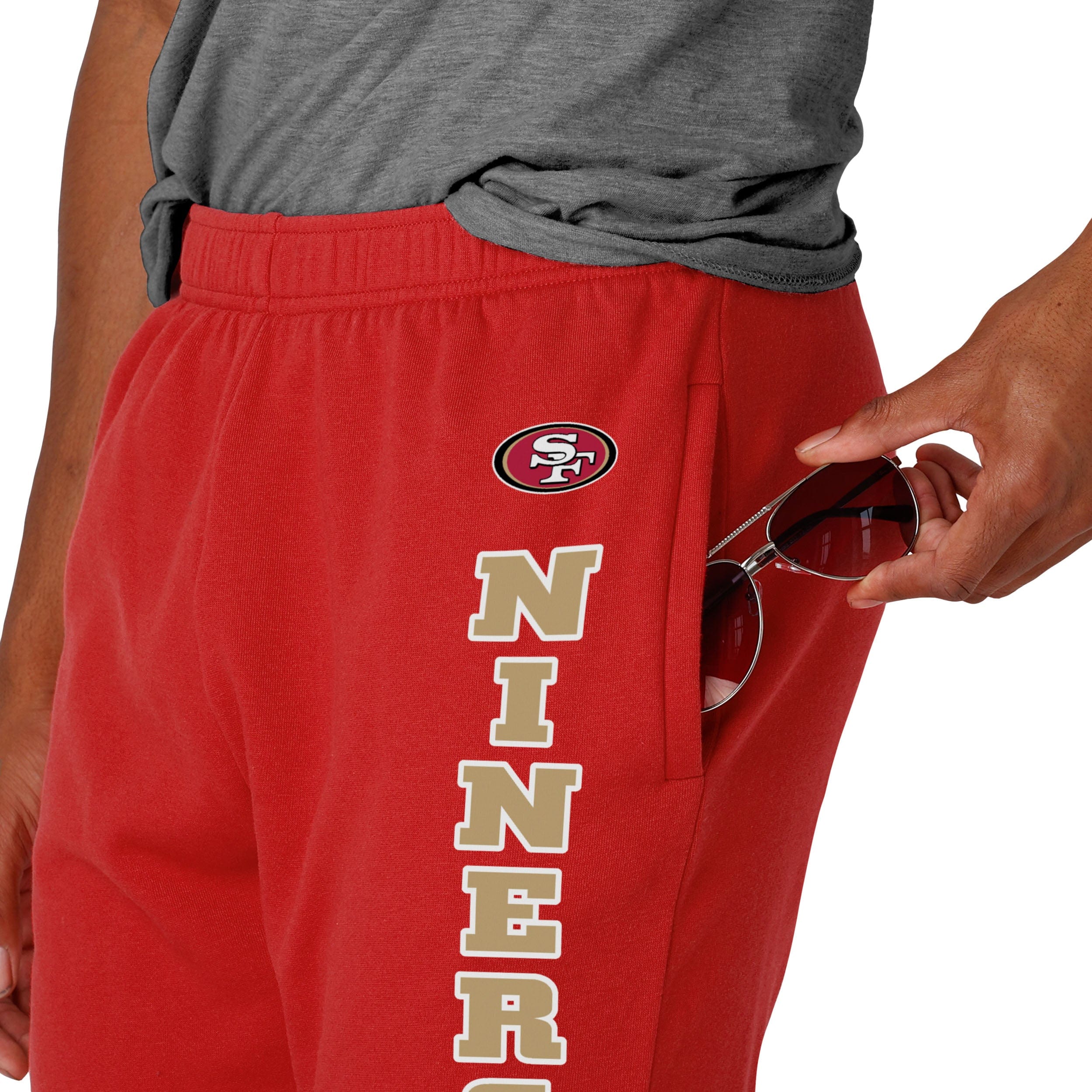 San Francisco 49ers NFL Mens Team Color Sweatpants - Image 3