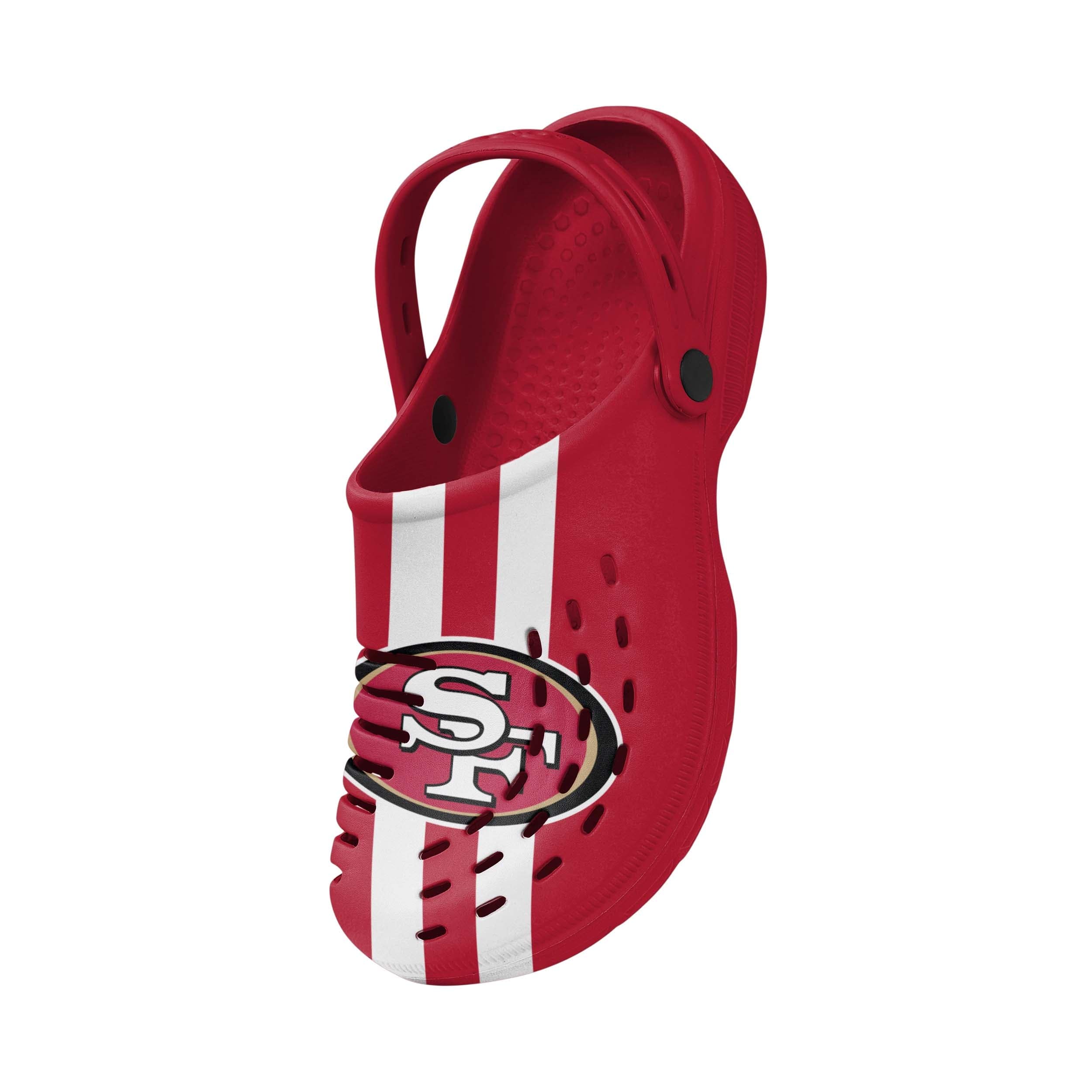 San Francisco 49ers NFL Mens Team Stripe Clog With Strap - Image 3