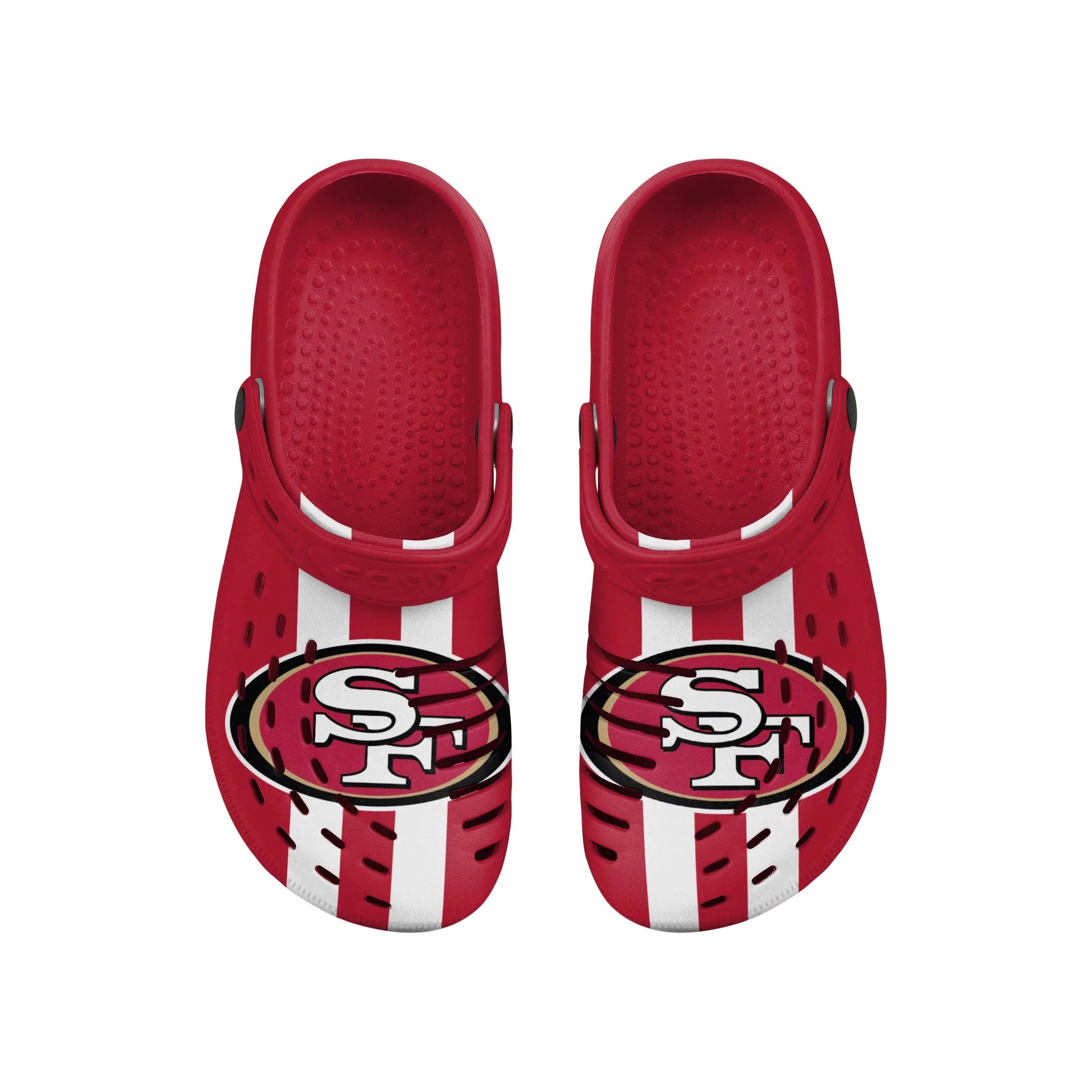San Francisco 49ers NFL Mens Team Stripe Clog With Strap - Image 4