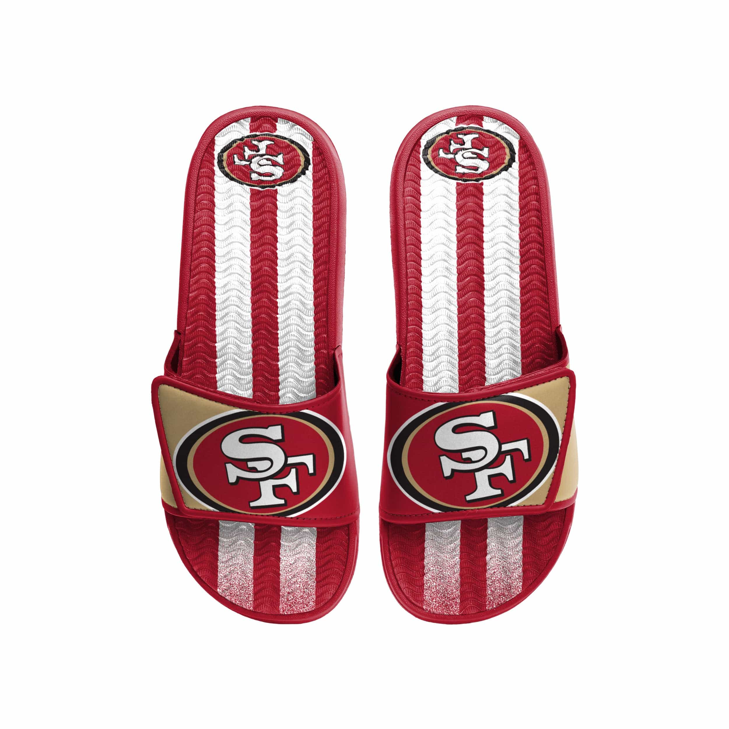 San Francisco 49ers NFL Mens Team Stripe Gel Slide - Image 2