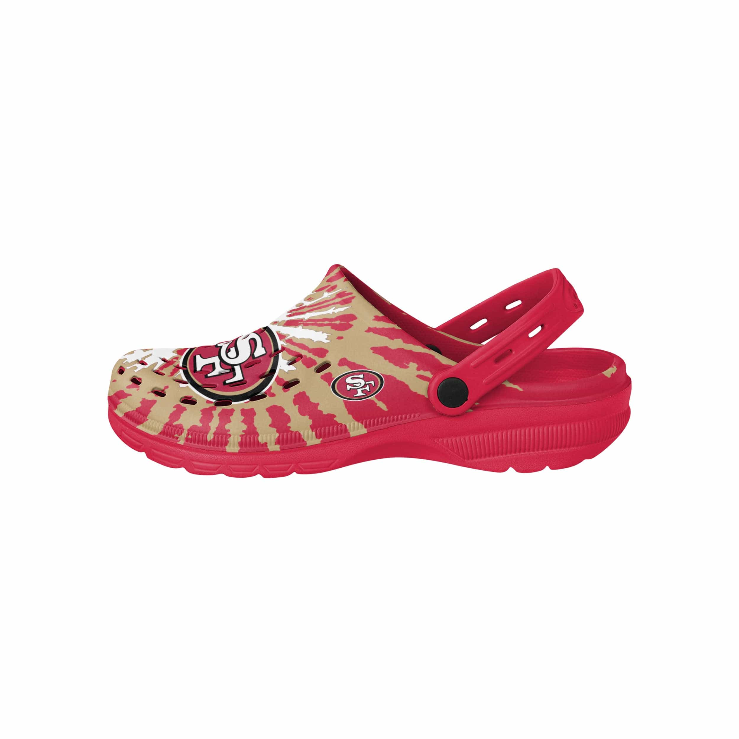 San Francisco 49ers NFL Mens Tie-Dye Clog With Strap - Image 2